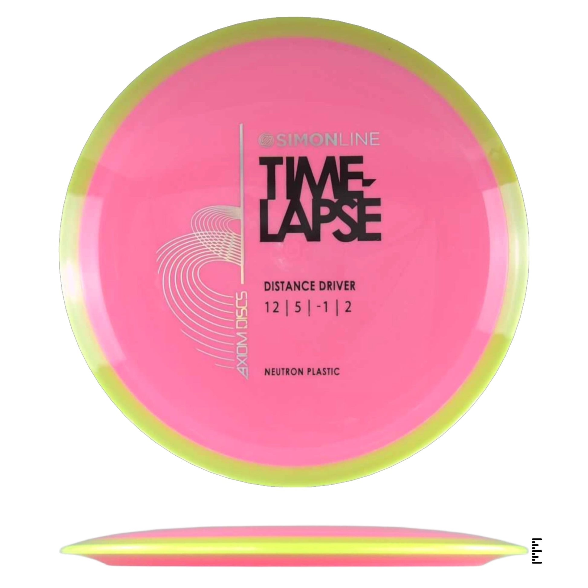 Axiom Discs Simon Line Neutron Time - Lapse - Pink / Yellow - Powergrip USA