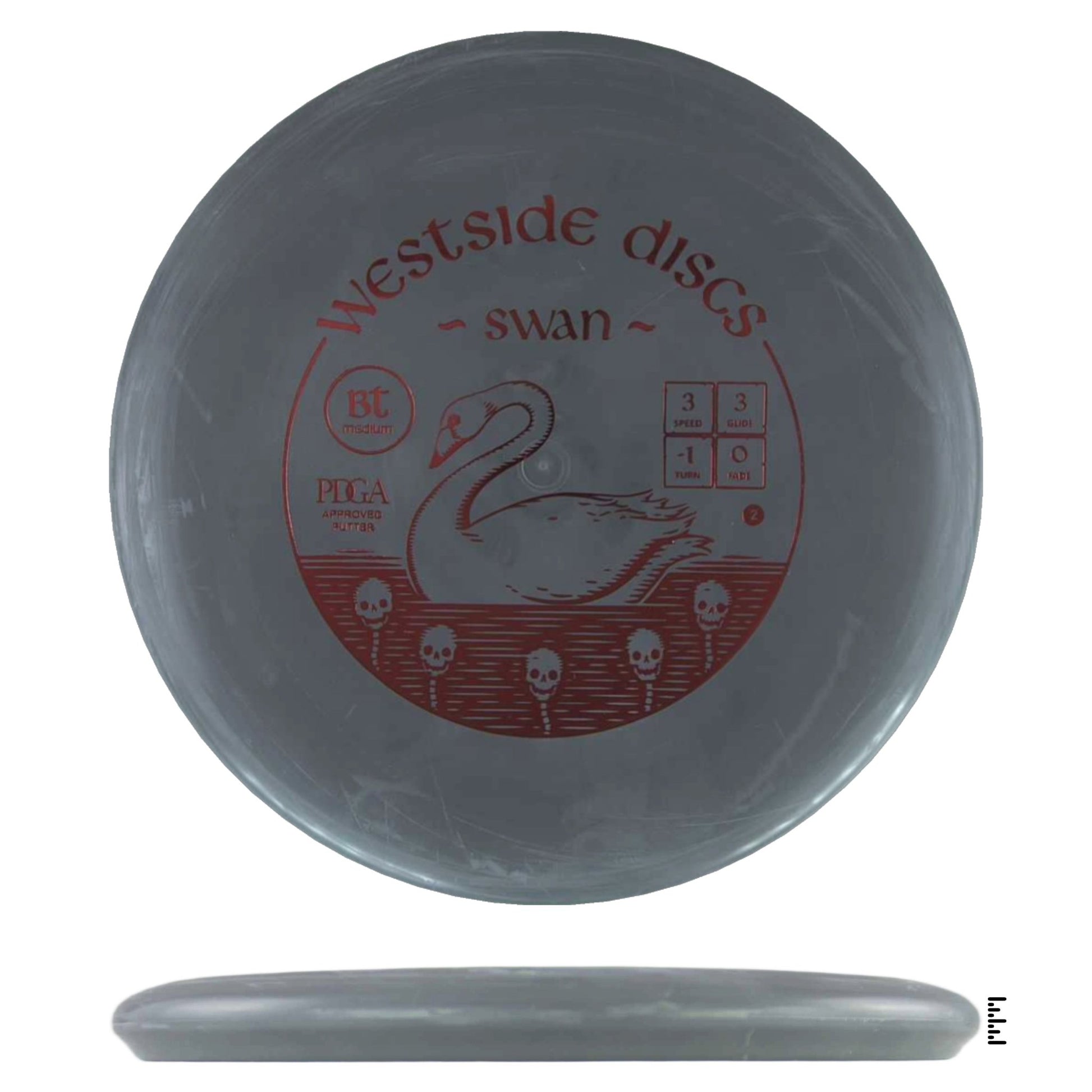 Westside Discs BT Medium Swan 2 - Gray - Powergrip USA