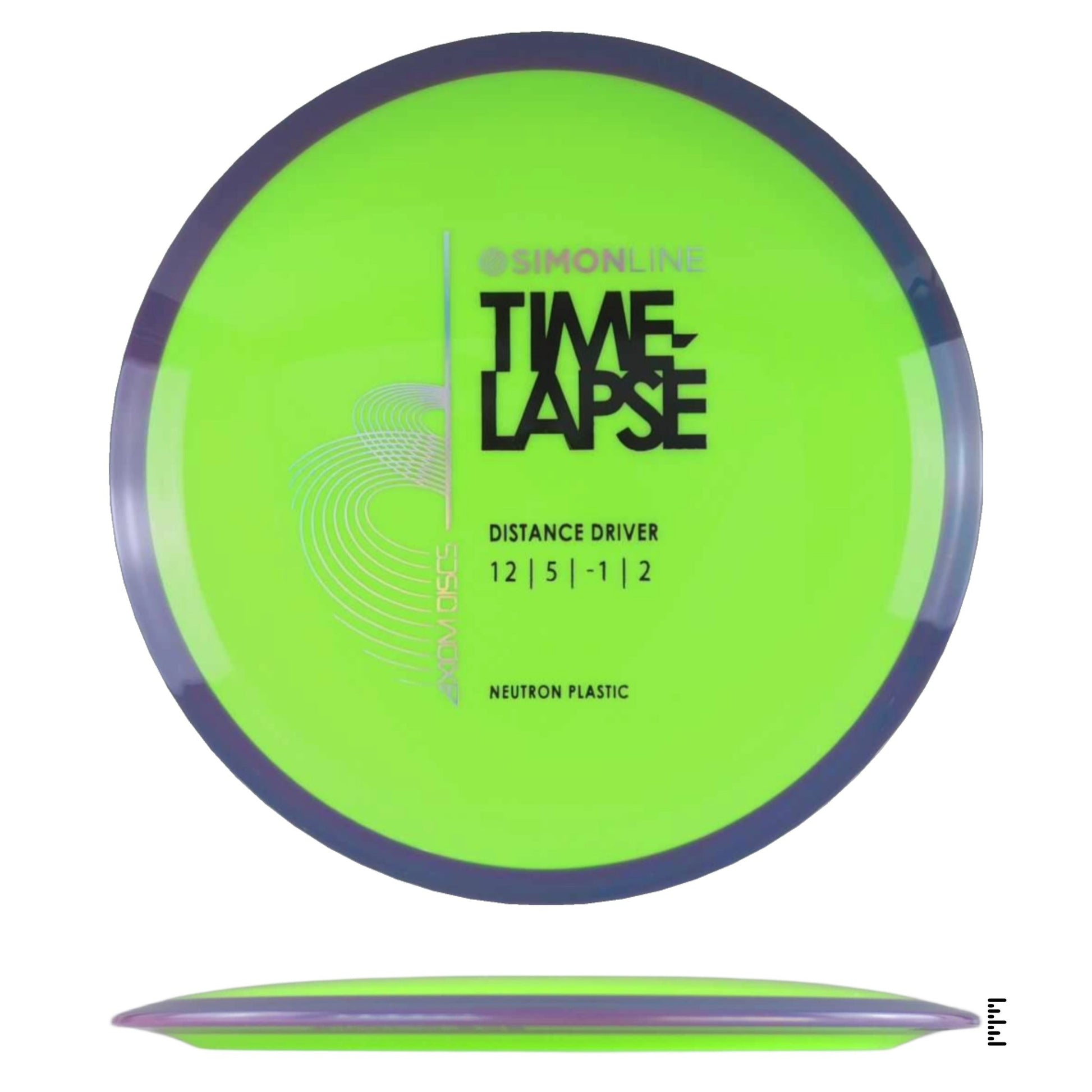 Axiom Discs Simon Line Neutron Time - Lapse - Fluorescent Yellow / Dark Violet - Powergrip USA