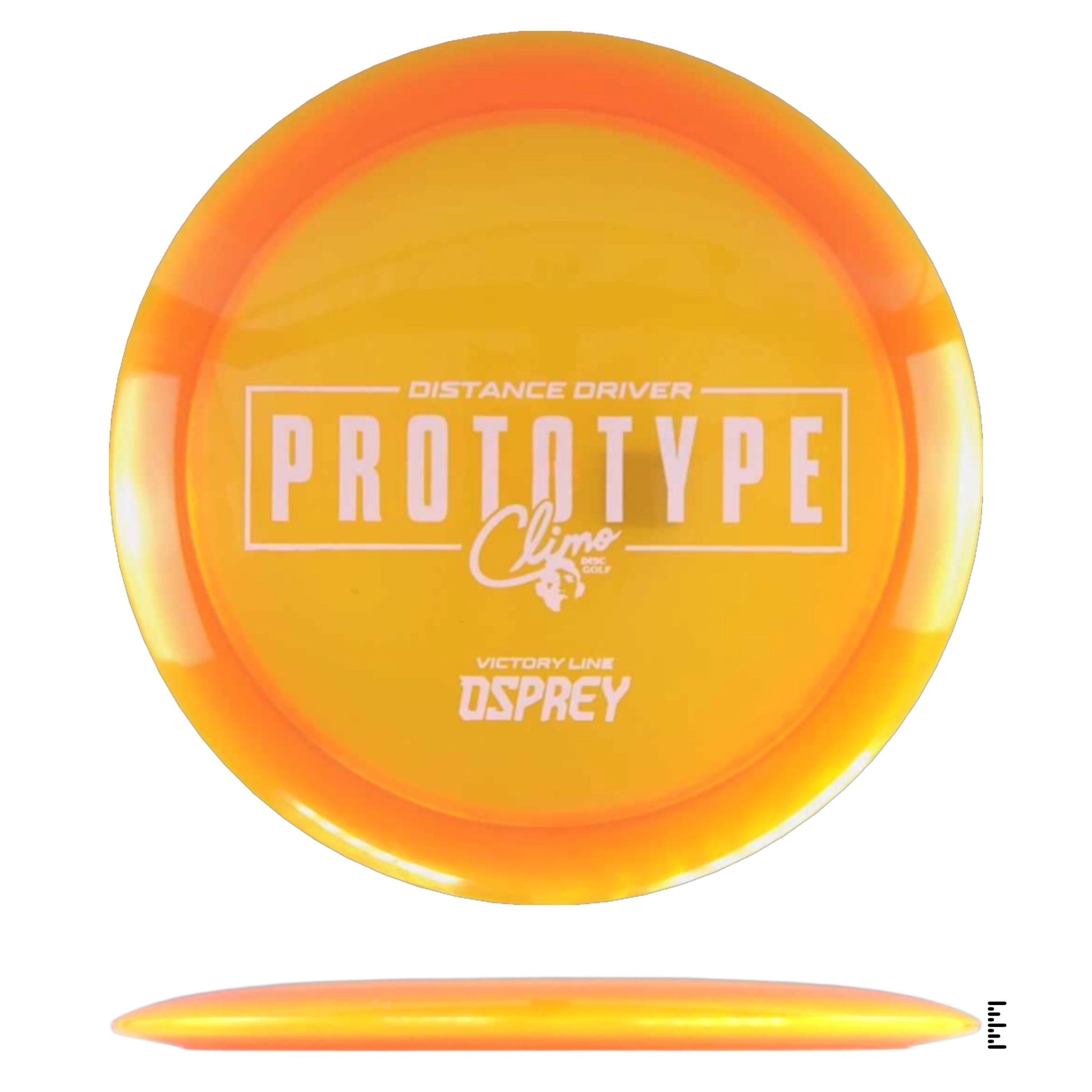 Climo Disc Golf Victory Line Osprey Prototype - Orange - Powergrip USA