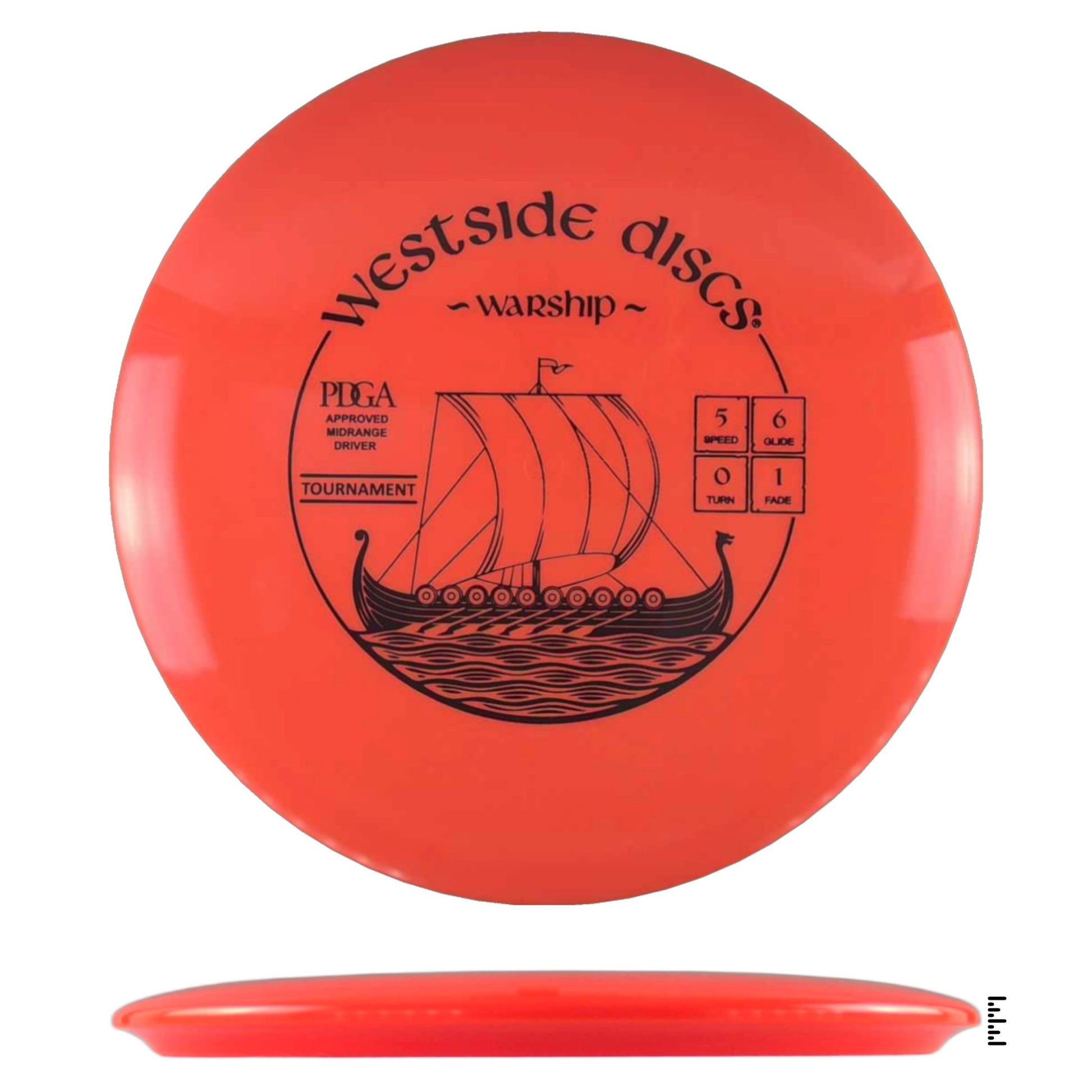 Westside Discs Tournament Warship - Orange - Powergrip USA