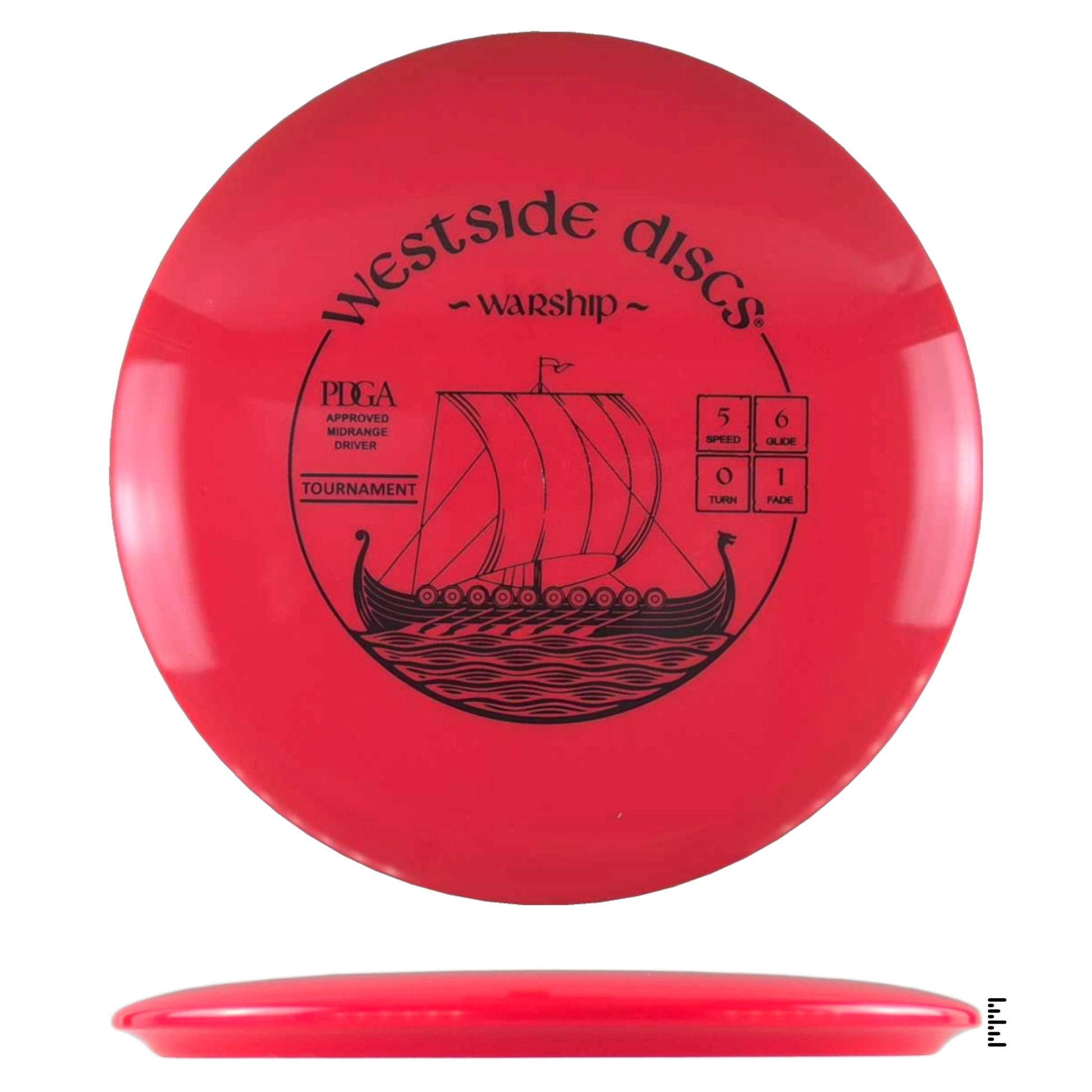 Westside Discs Tournament Warship - Red - Powergrip USA