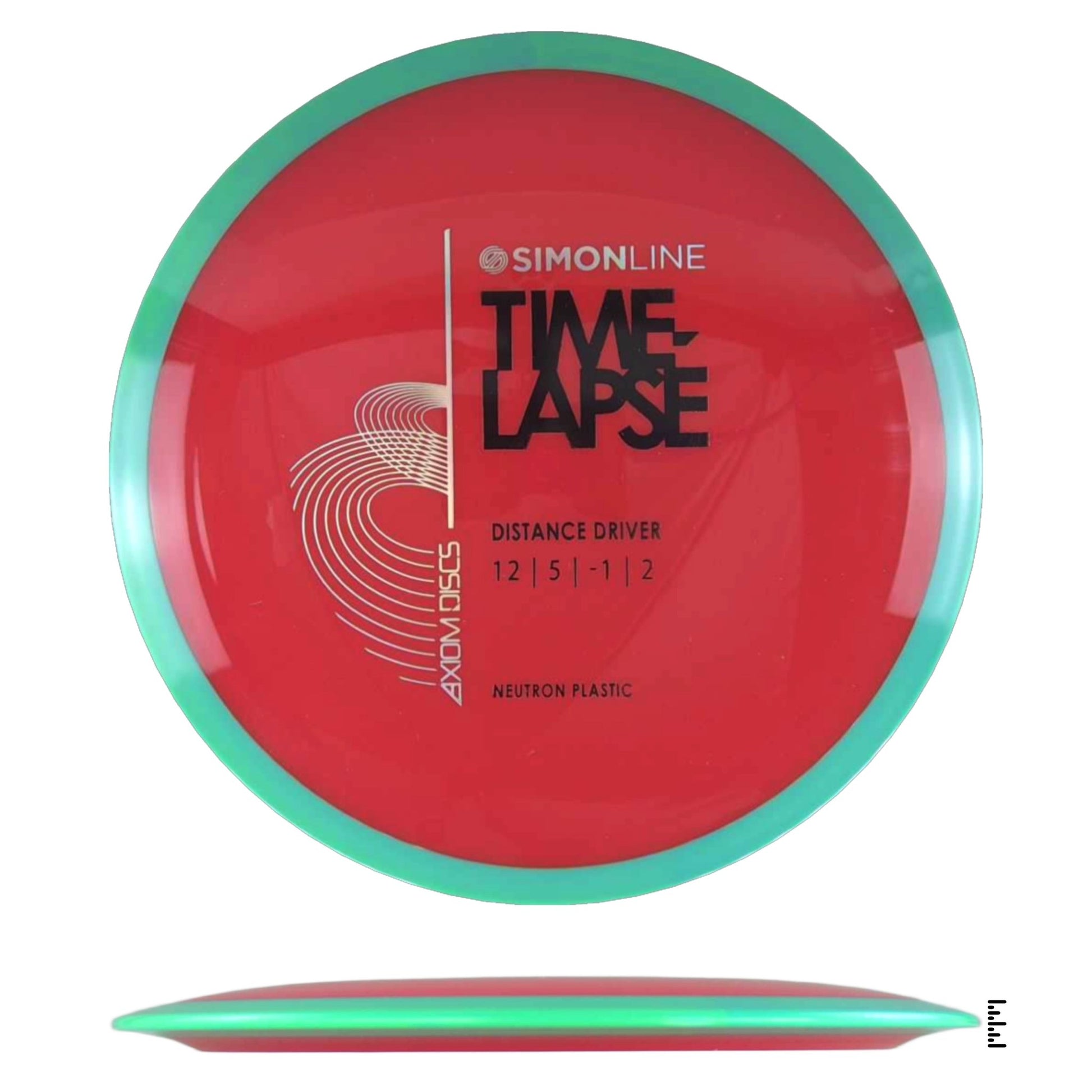 Axiom Discs Simon Line Neutron Time - Lapse - Red / Turquoise - Powergrip USA