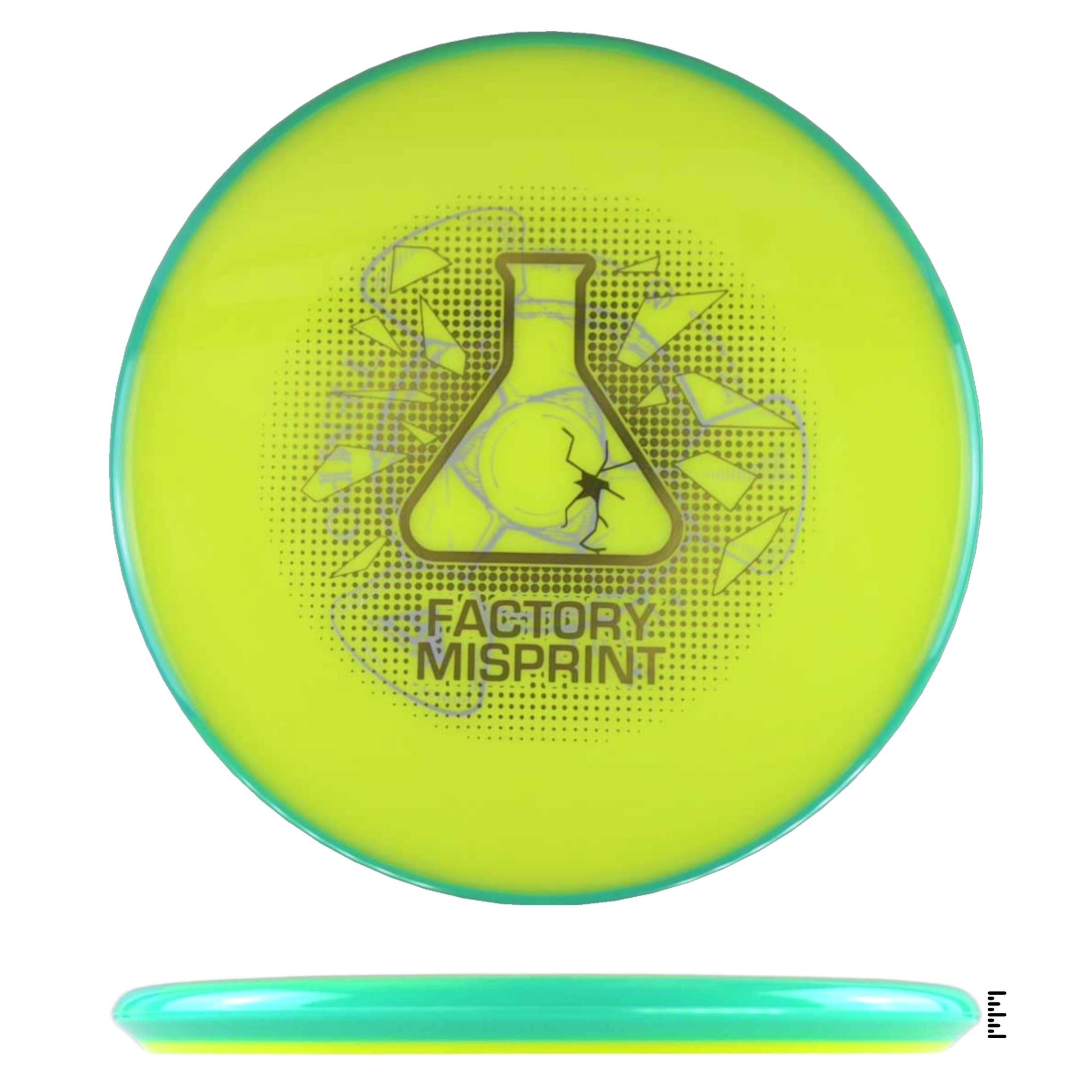 Axiom Discs Neutron Tempo Factory Misprint - Yellow / Turquoise - Powergrip USA