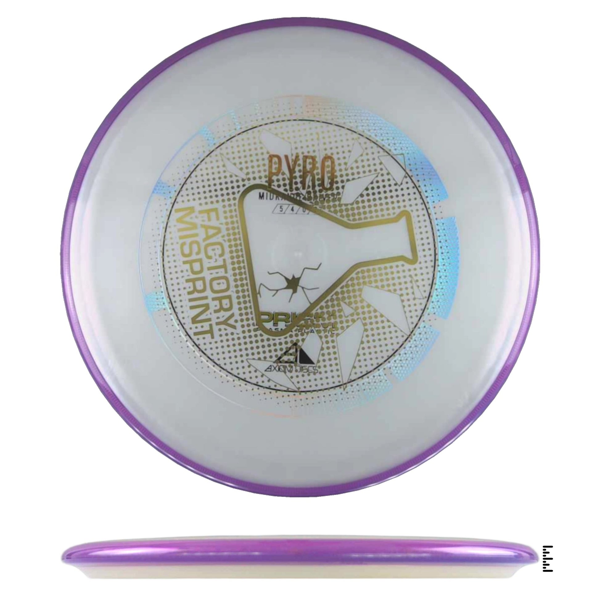 Axiom Discs Prism Plasma Pyro Factory Misprint - White / Violet - Powergrip USA