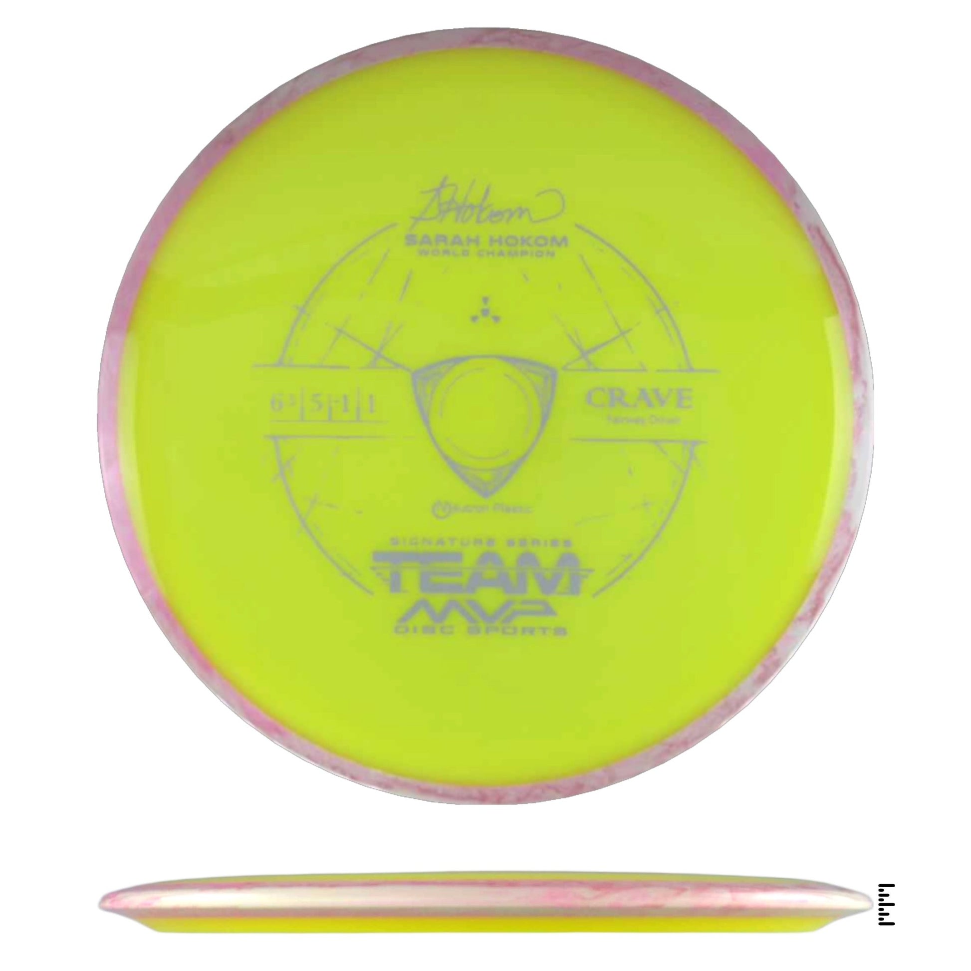 Axiom Discs Neutron Crave Sarah Hokom Signature Edition - Yellow / Pink - Powergrip USA