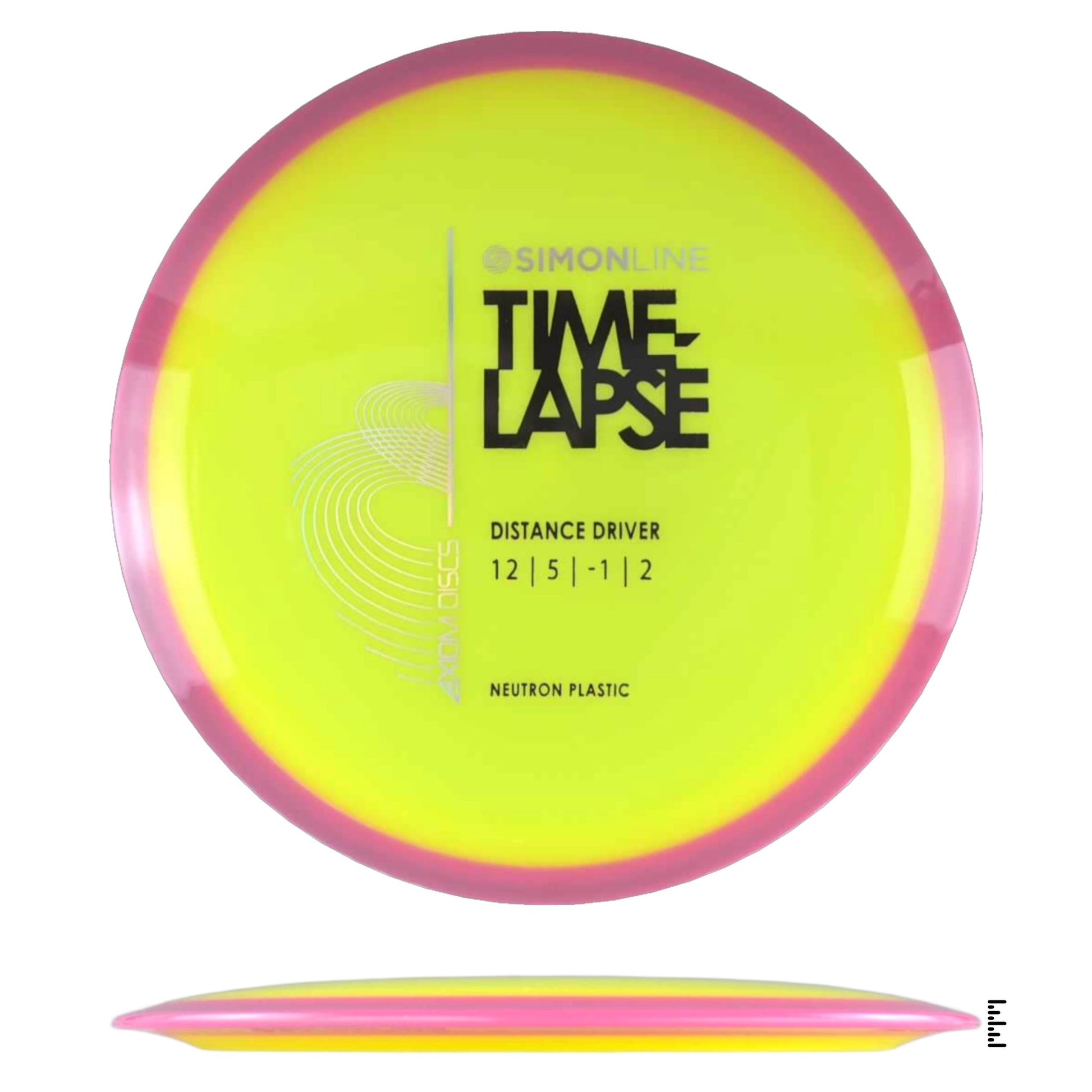 Axiom Discs Simon Line Neutron Time - Lapse - Yellow / Pink - Powergrip USA