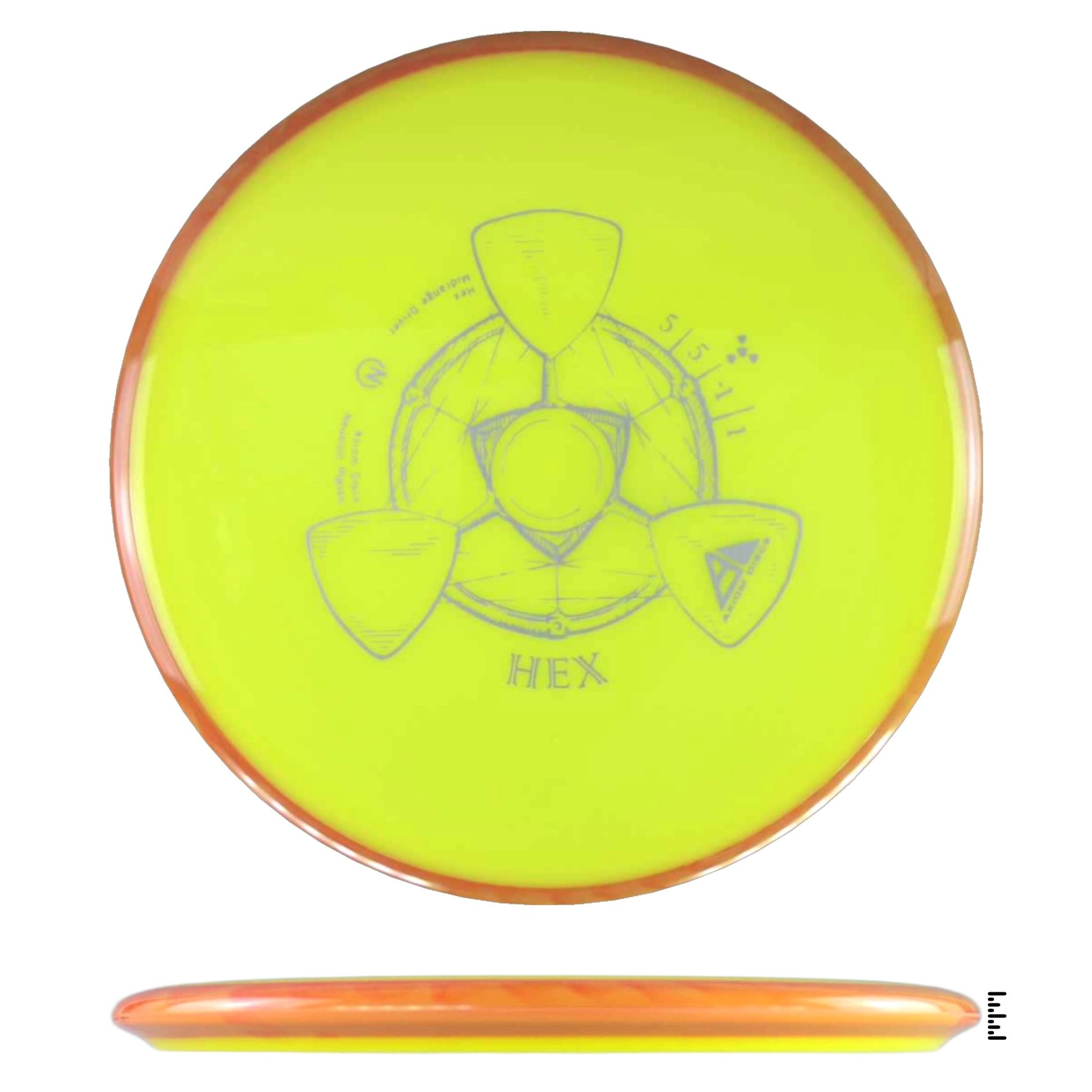 Axiom Discs Neutron Hex - Yellow / Orange - Powergrip USA