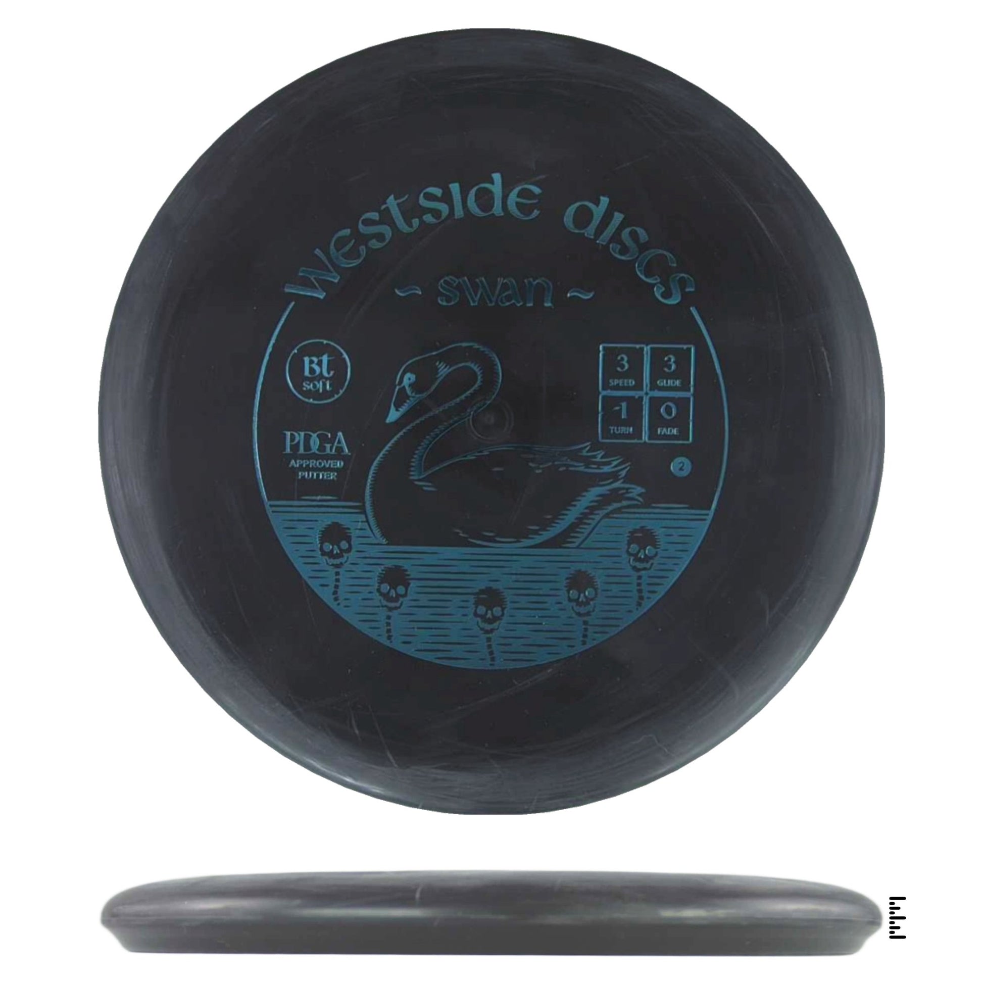 Westside Discs BT Soft Swan 2 - Black - Powergrip USA