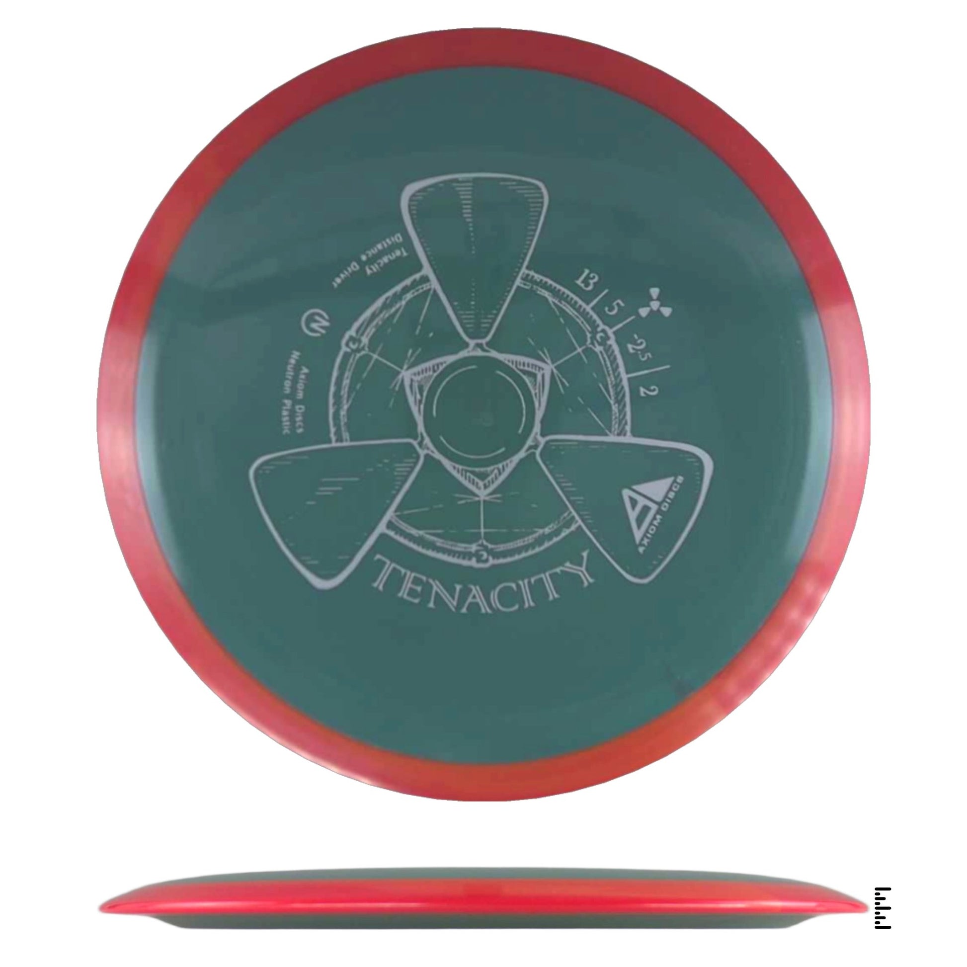 Axiom Discs Neutron Tenacity - Dark Green / Red - Powergrip USA