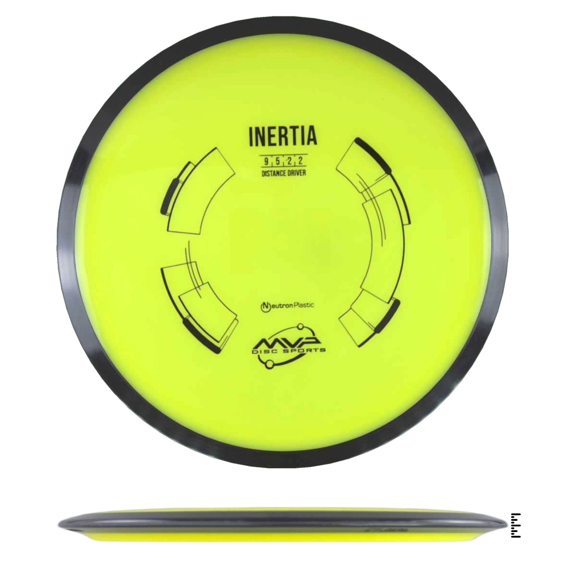 MVP Disc Sports Neutron Inertia - Fluorescent Yellow - Powergrip USA