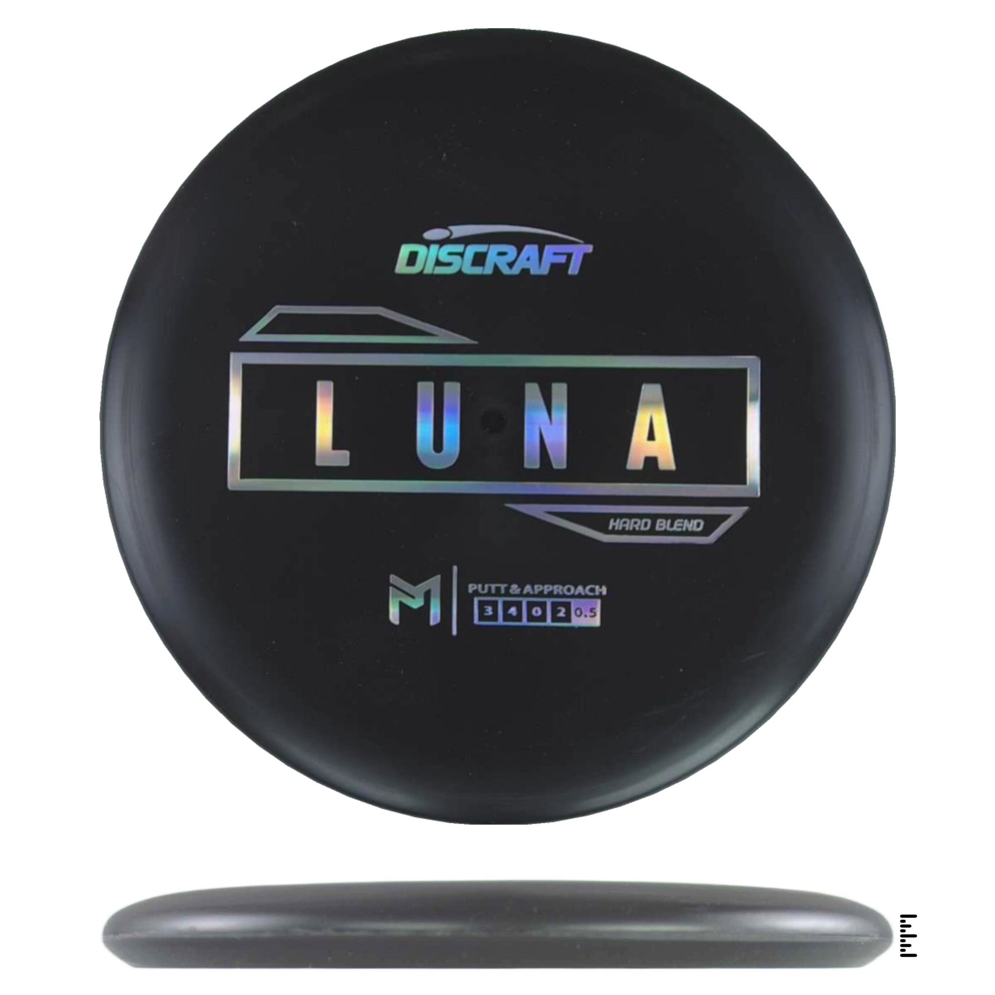 Discraft Putter Line Hard Luna - Black - Powergrip USA