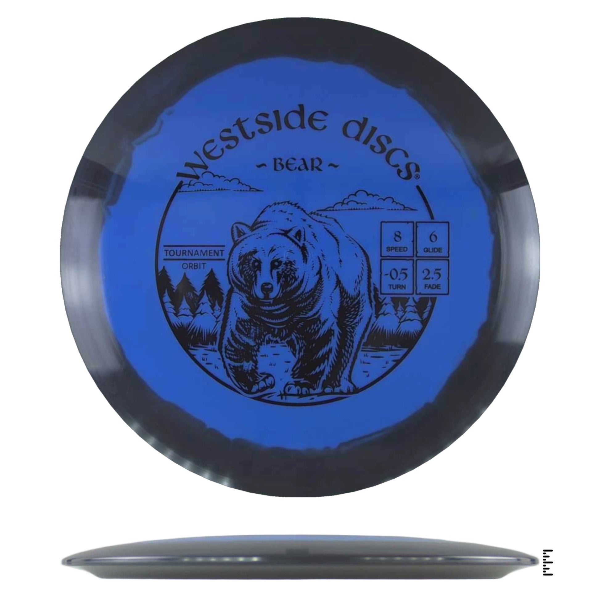 Westside Discs Tournament Orbit Bear - Blue / Black - Powergrip USA