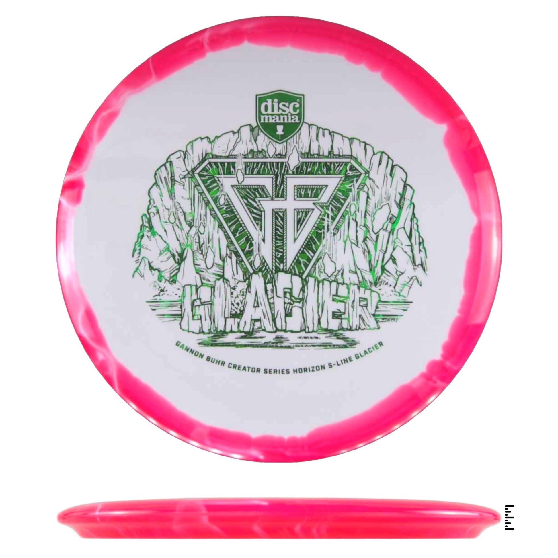 Discmania Horizon S - Line Glacier Gannon Buhr Creator Series - White / Red - Powergrip USA