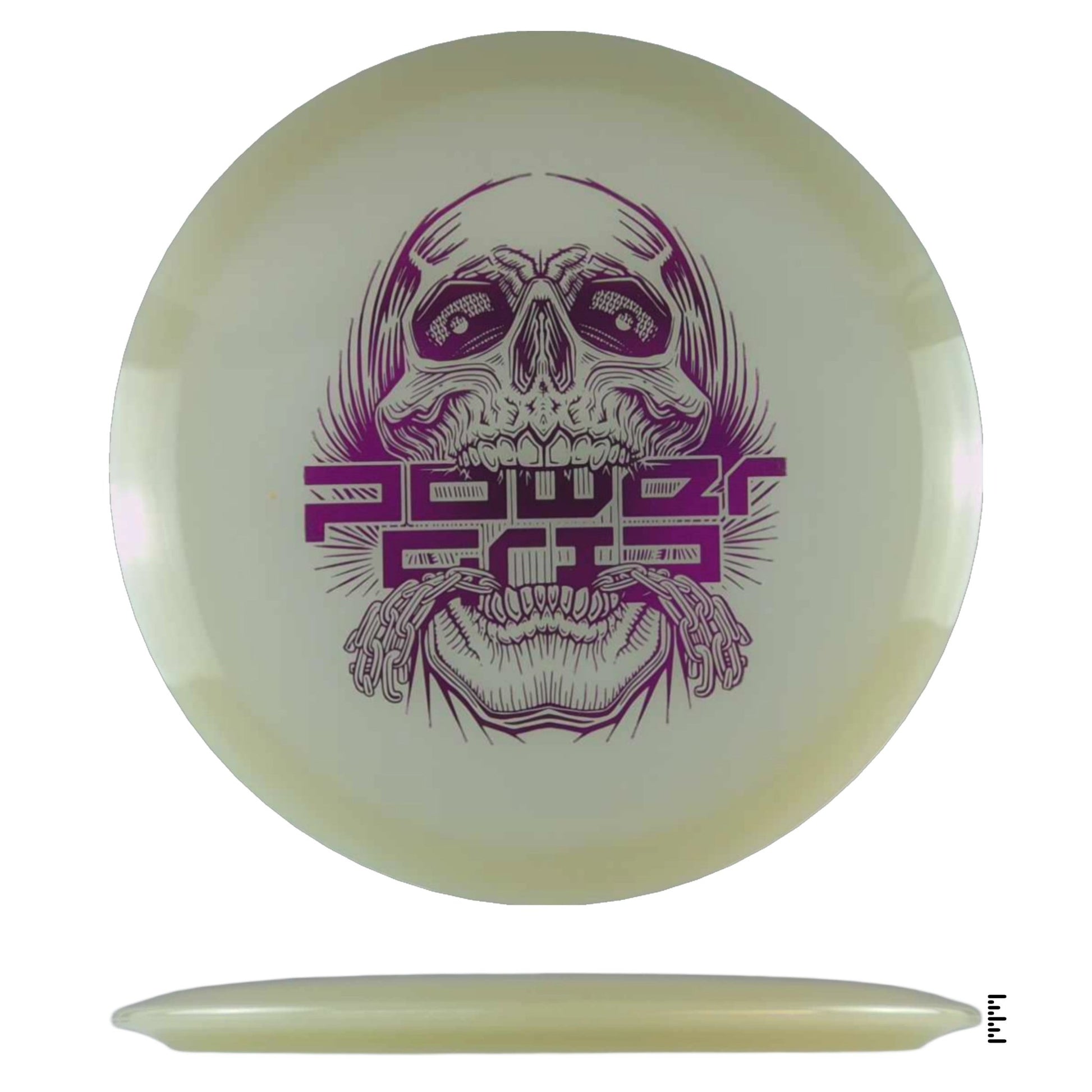Climo Disc Golf 5x Glow Streak - Skull Stamp - Glow - Powergrip USA