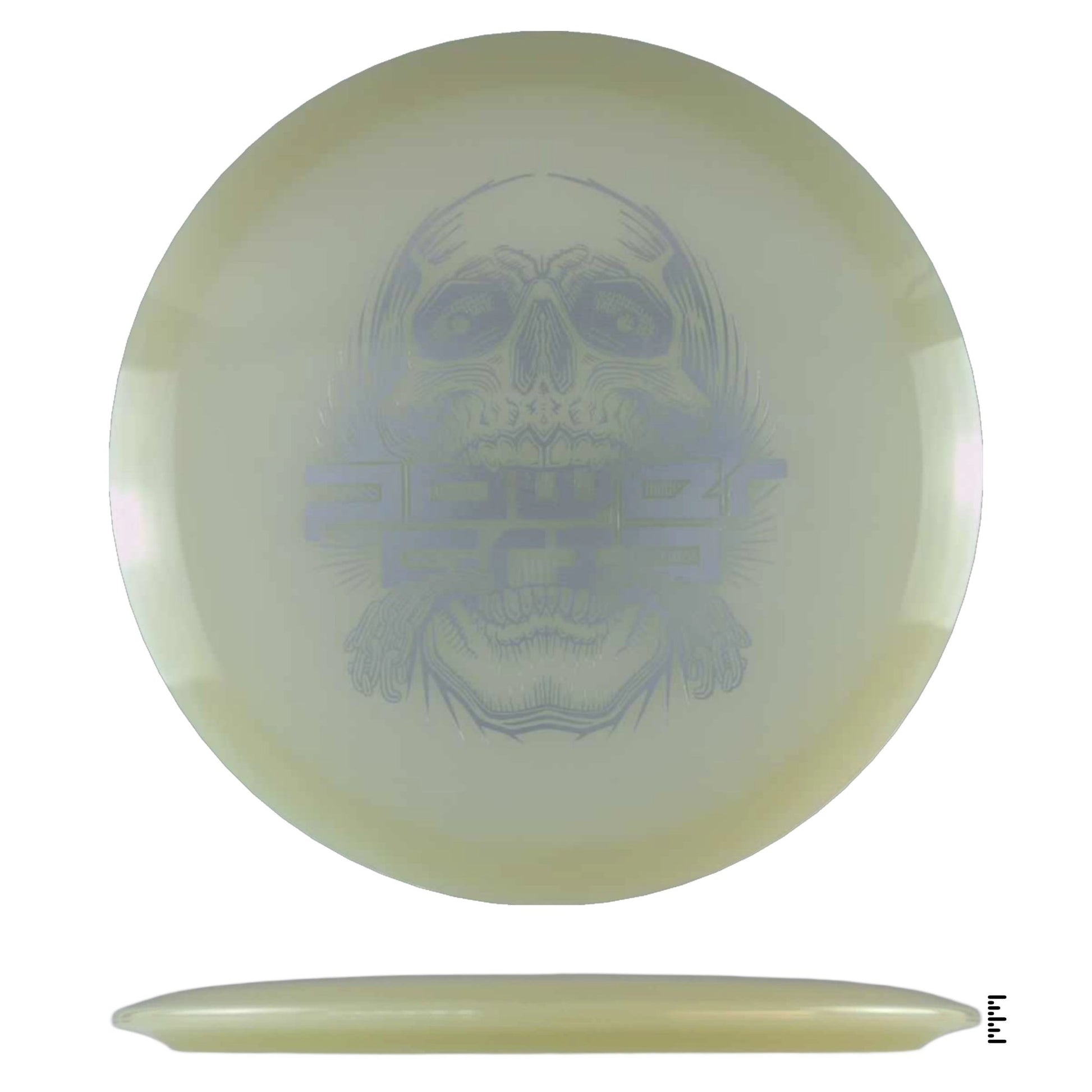 Climo Disc Golf 5x Glow Streak - Skull Stamp - Glow - Powergrip USA