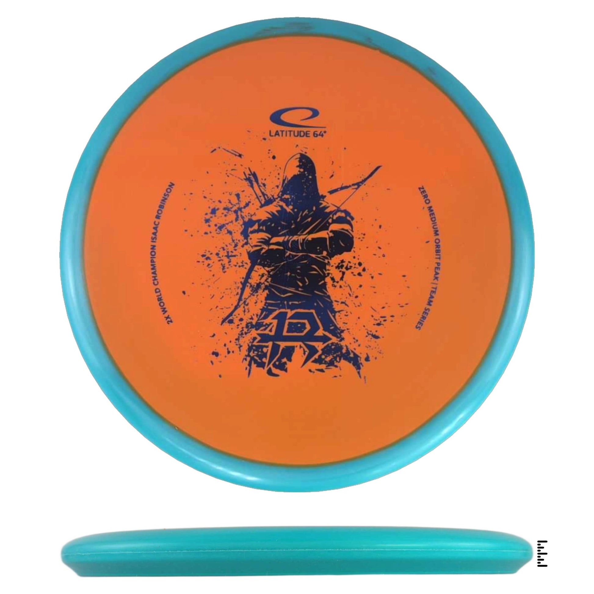 Zero Medium Orbit Peak - Isaac Robinson Team Series 2025 - Orange / Turquoise - Powergrip USA
