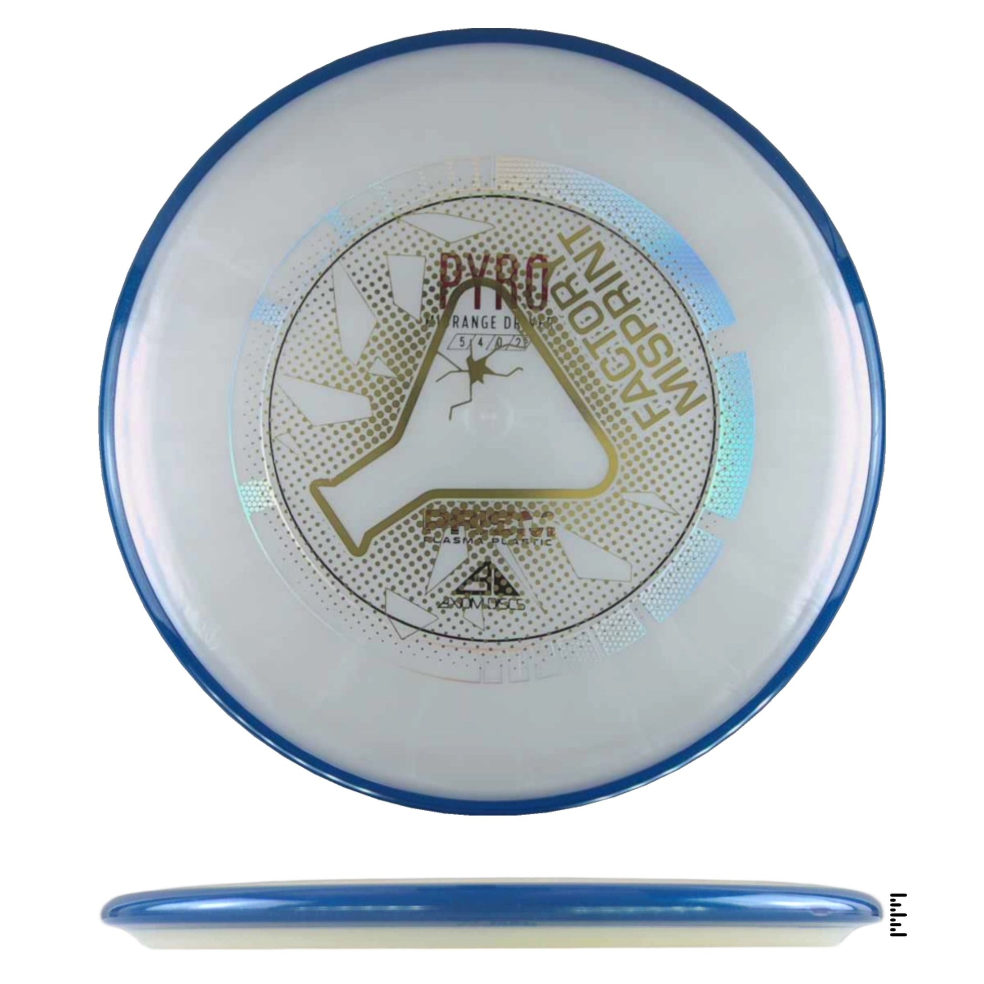Axiom Discs Prism Plasma Pyro Factory Misprint - White / Blue - Powergrip USA