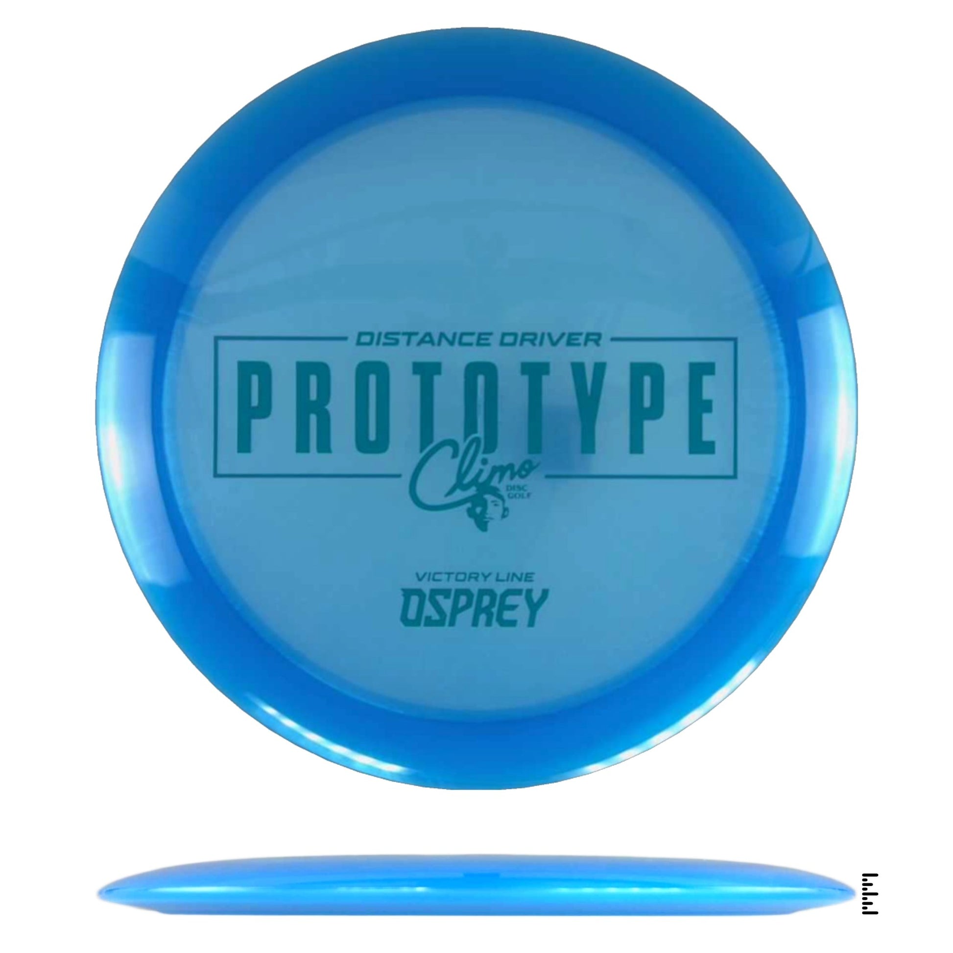 Climo Disc Golf Victory Line Osprey Prototype - Blue - Powergrip USA