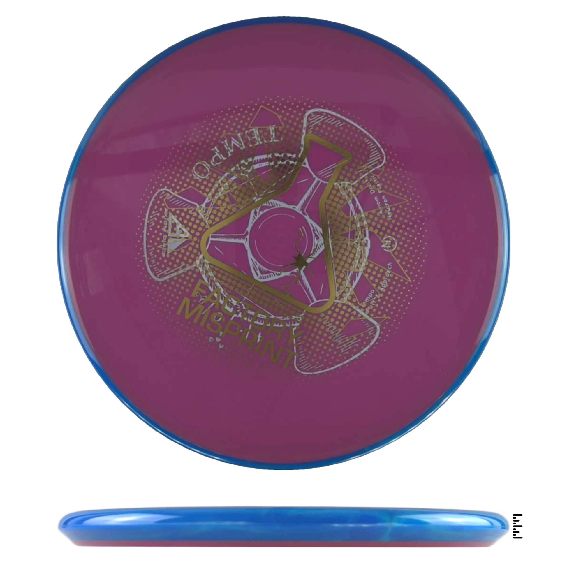 Axiom Discs Neutron Tempo Factory Misprint - Violet / Blue - Powergrip USA