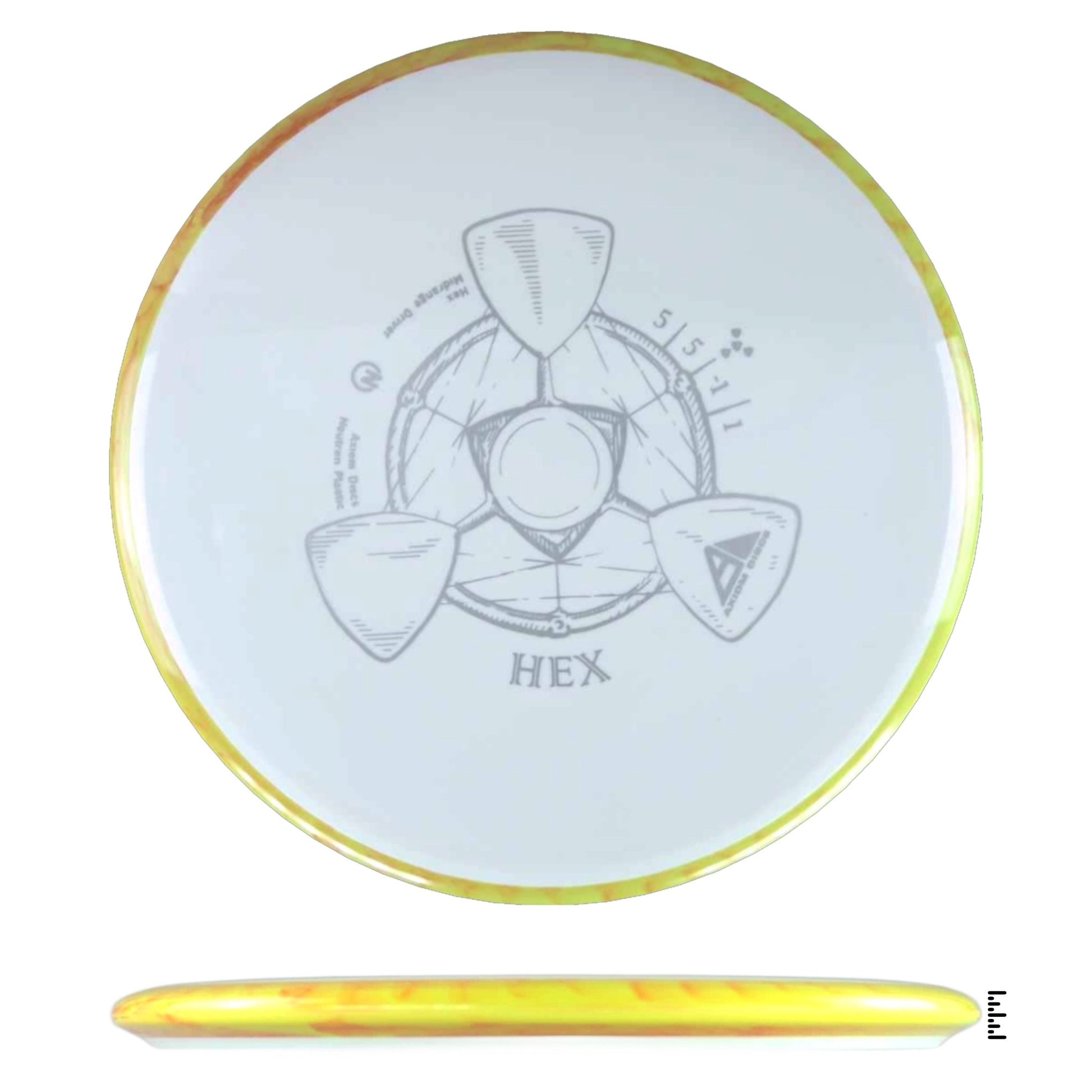 Axiom Discs Neutron Hex - White / Yellow - Powergrip USA