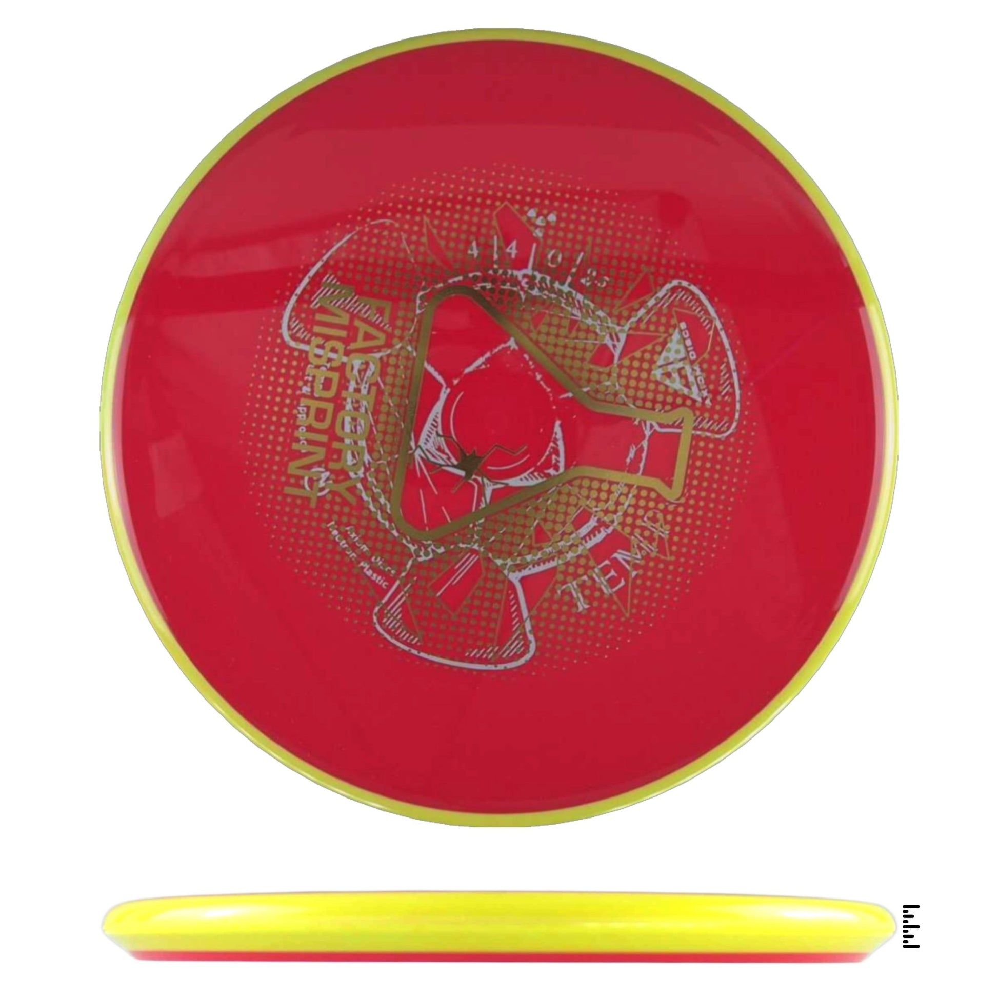 Axiom Discs Neutron Tempo Factory Misprint - Red / Yellow - Powergrip USA