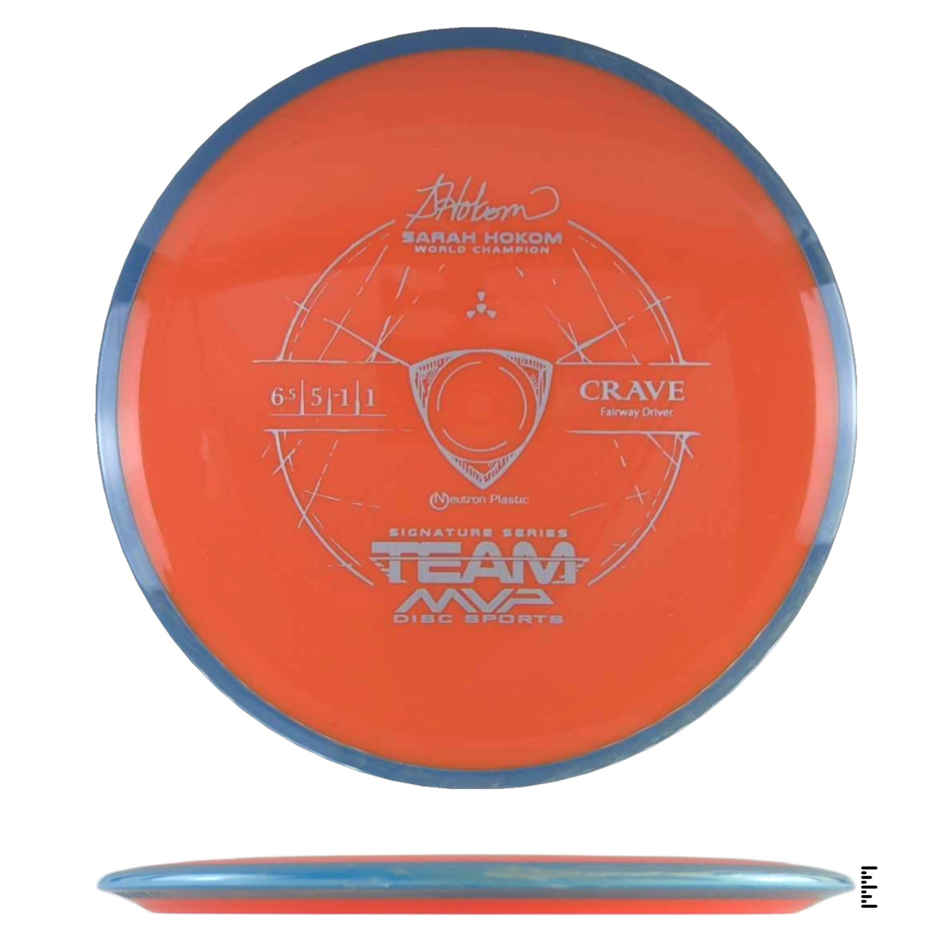 Axiom Discs Neutron Crave Sarah Hokom Signature Edition - Orange / Blue - Powergrip USA