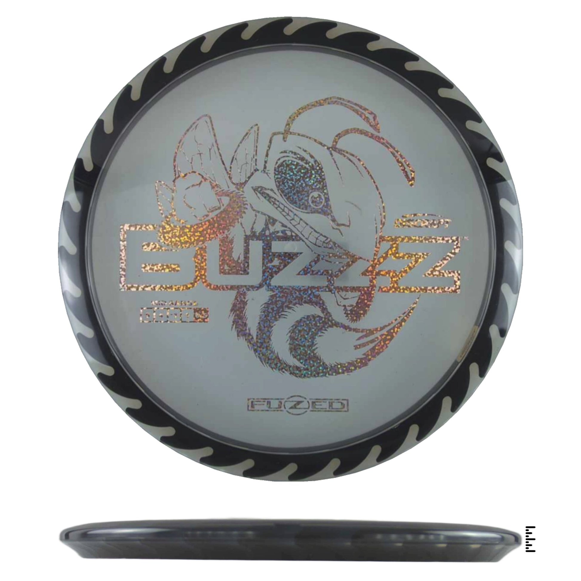 Discraft Fuzed Line Buzzz Saw Pattern (Buzzzsaw) - Clear / Black - Powergrip USA