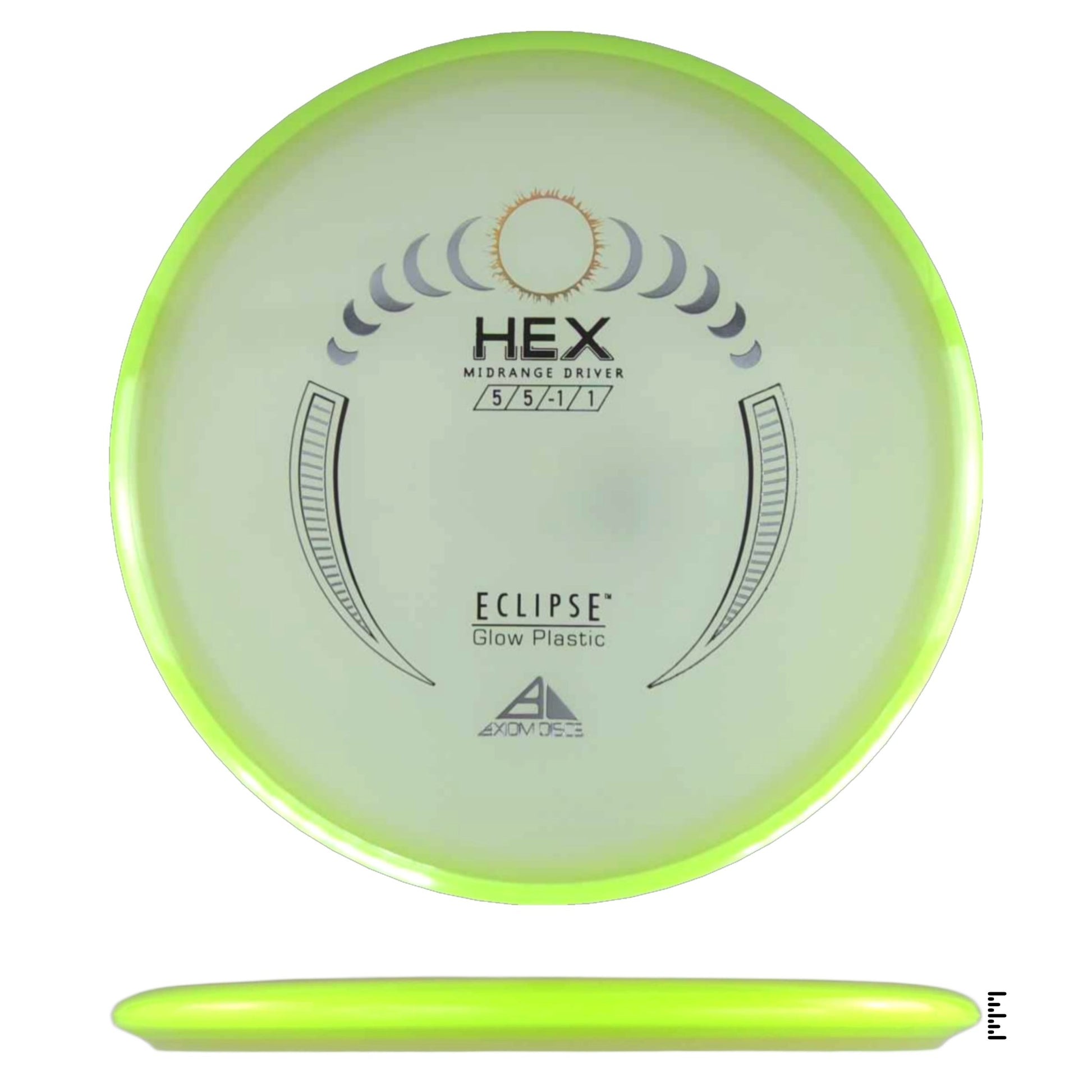 Axiom Discs Eclipse Hex - Fluorescent Yellow - Powergrip USA