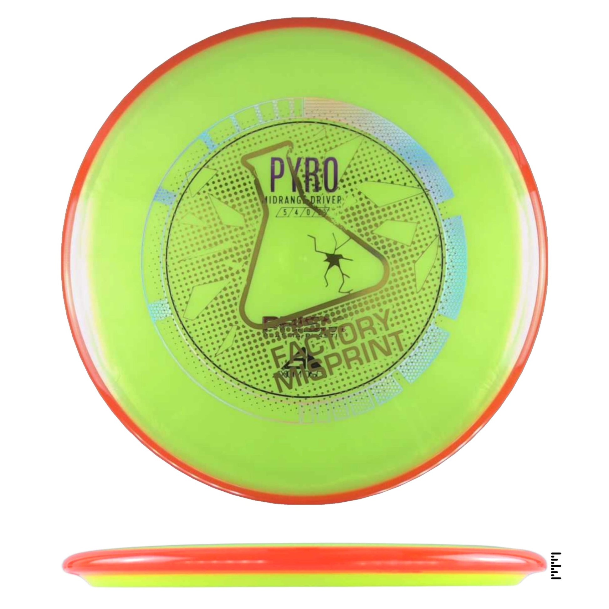 Axiom Discs Prism Plasma Pyro Factory Misprint - Lime / Orange - Powergrip USA