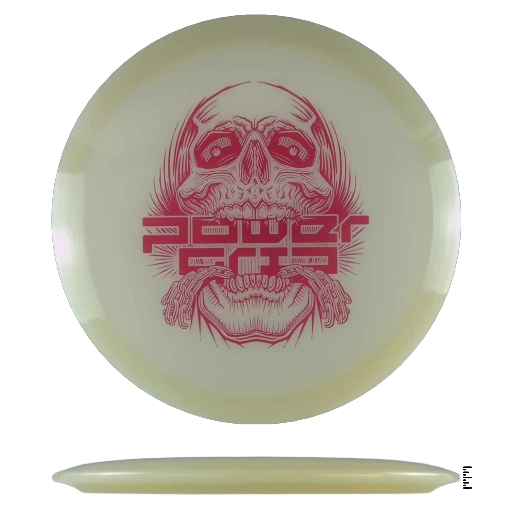 Climo Disc Golf 5x Glow Streak - Skull Stamp - Glow - Powergrip USA