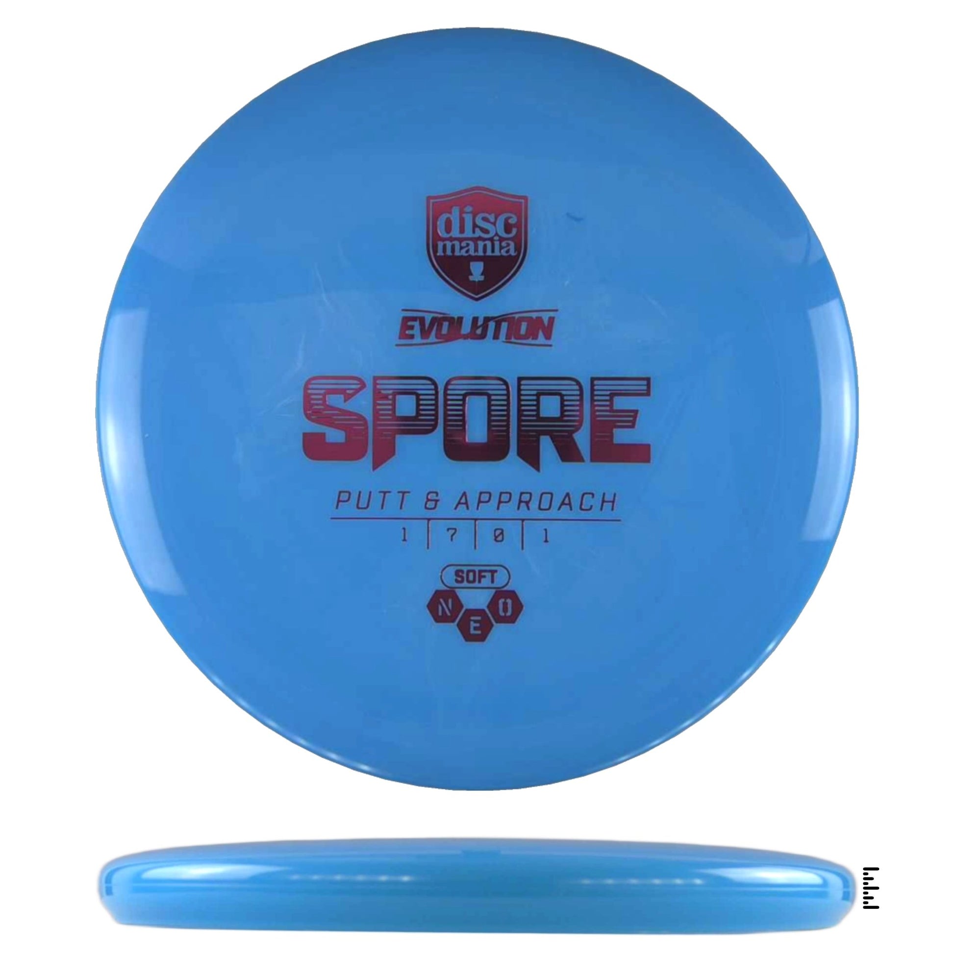 Discmania Evolution Soft Neo Spore - Sky Blue - Powergrip USA