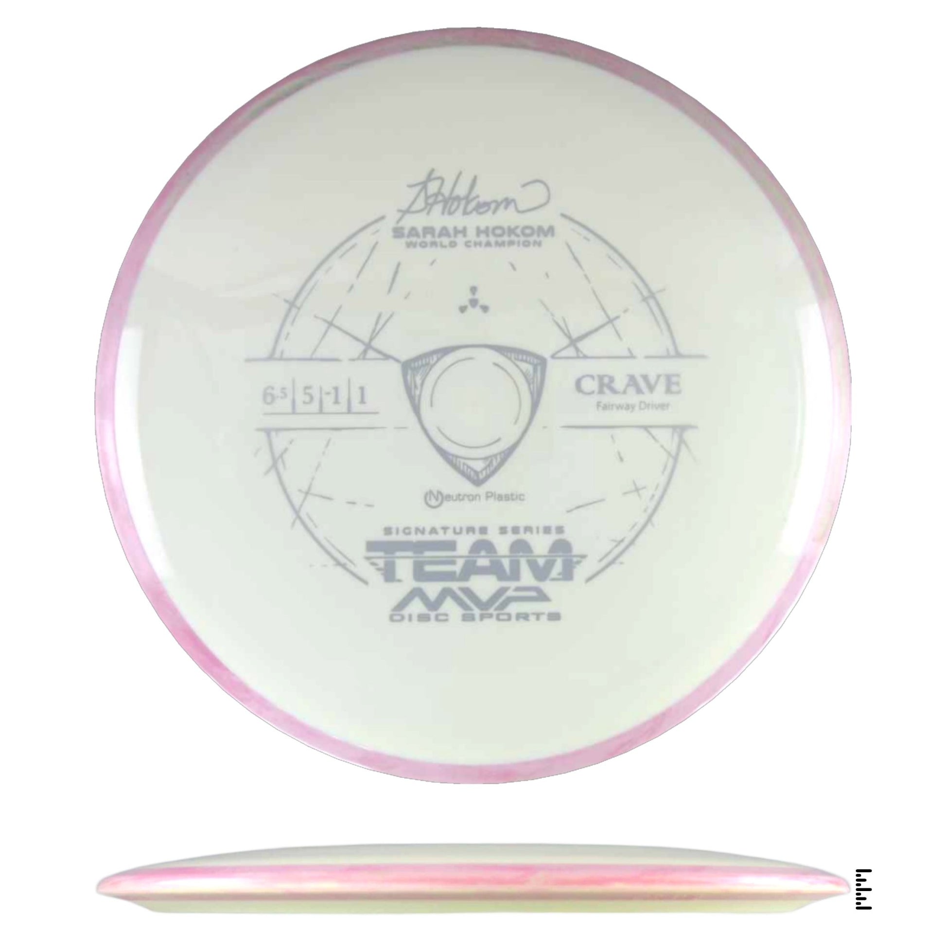 Axiom Discs Neutron Crave Sarah Hokom Signature Edition - White / Pink - Powergrip USA