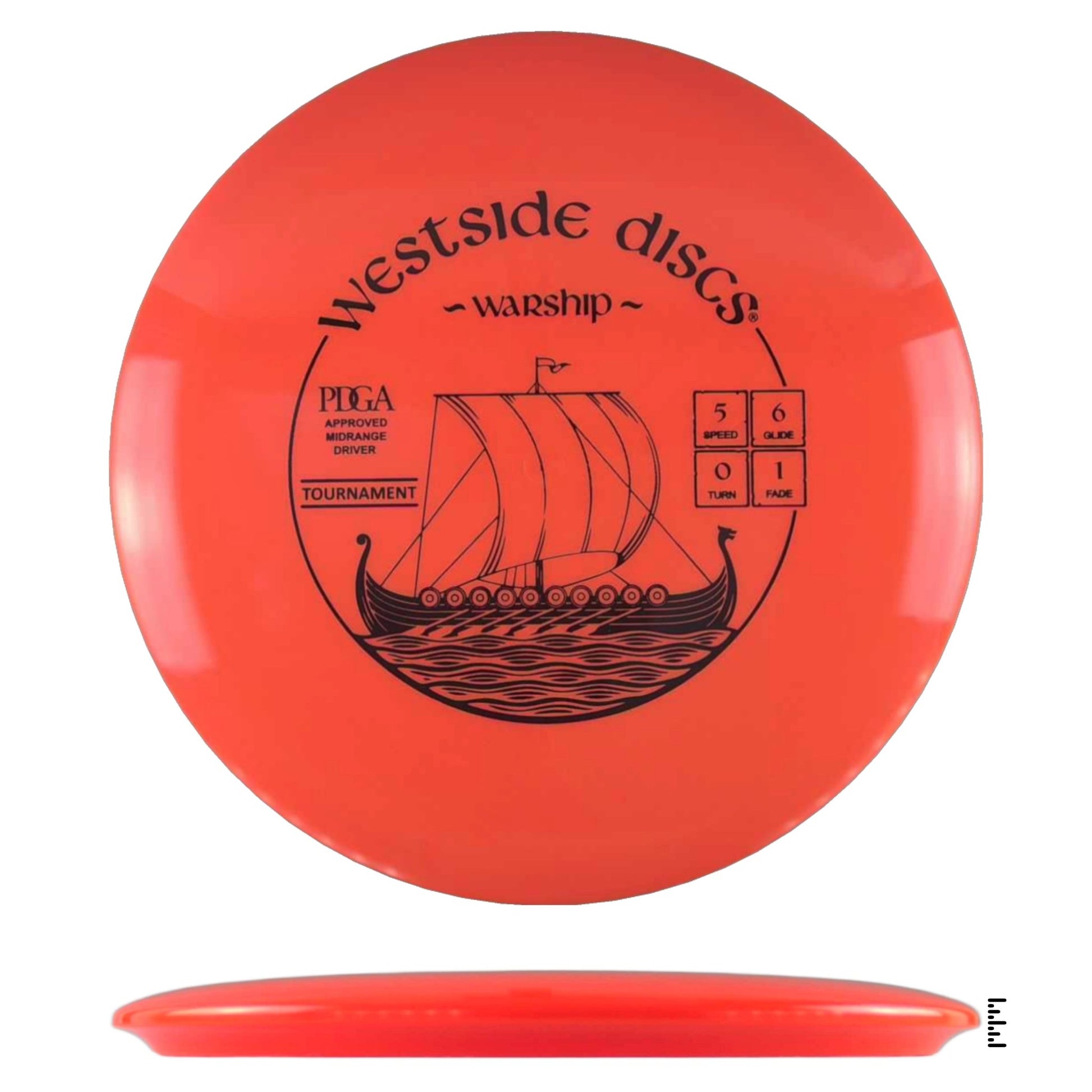 Westside Discs Tournament Warship - Orange - Powergrip USA