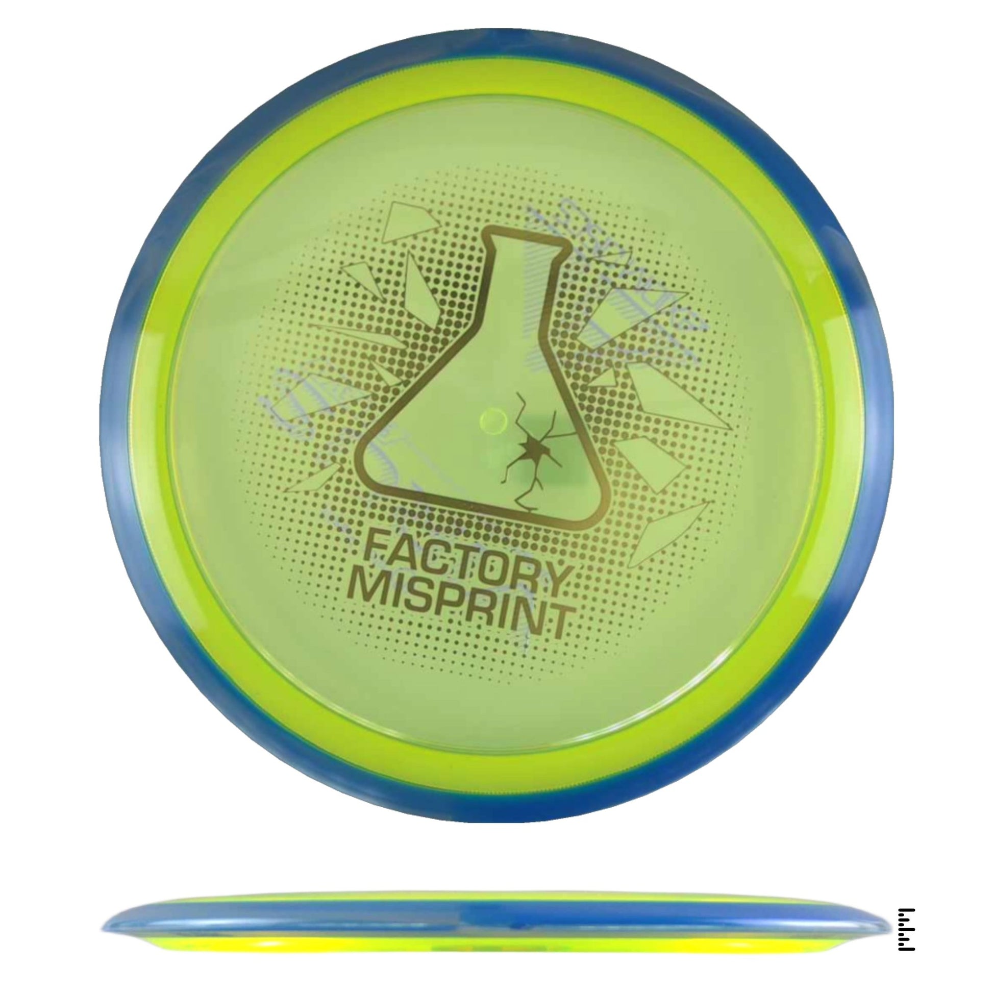 Axiom Discs Proton Virus Factory Misprint - Yellow / Blue - Powergrip USA