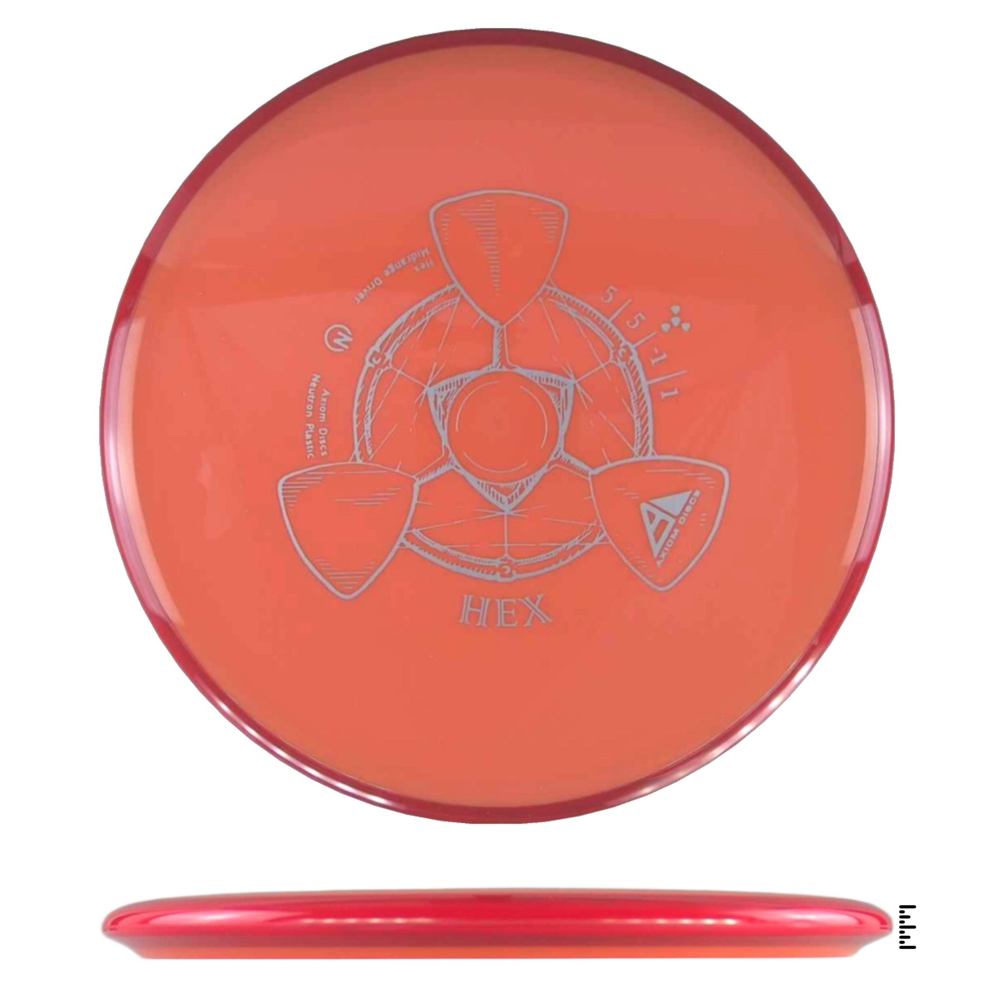 Axiom Discs Neutron Hex - Orange / Red - Powergrip USA