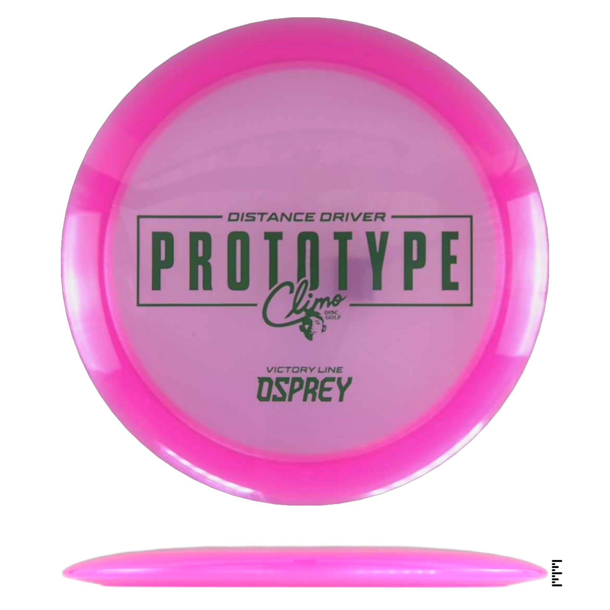 Climo Disc Golf Victory Line Osprey Prototype - Pink - Powergrip USA