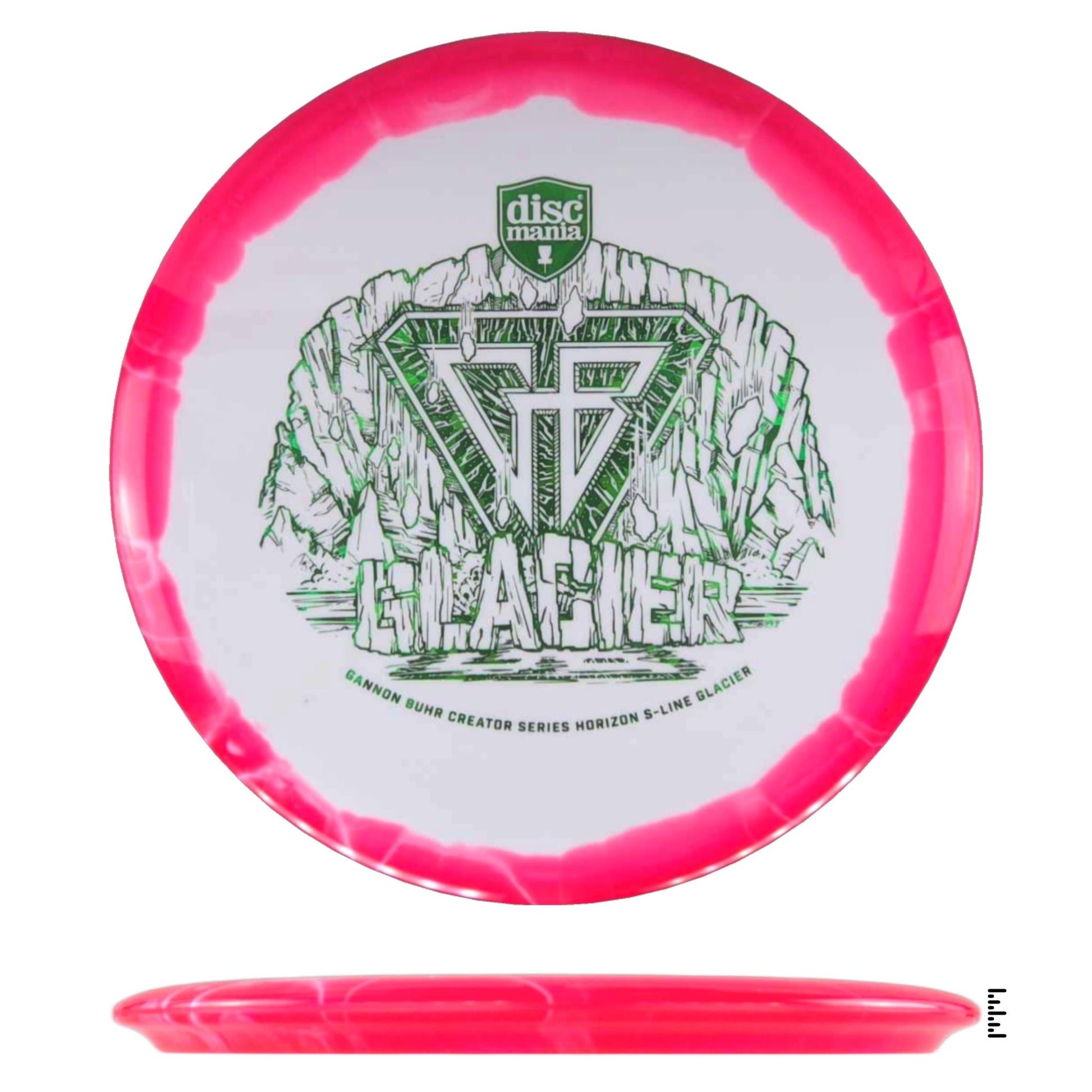 Discmania Horizon S - Line Glacier Gannon Buhr Creator Series - White / Red - Powergrip USA