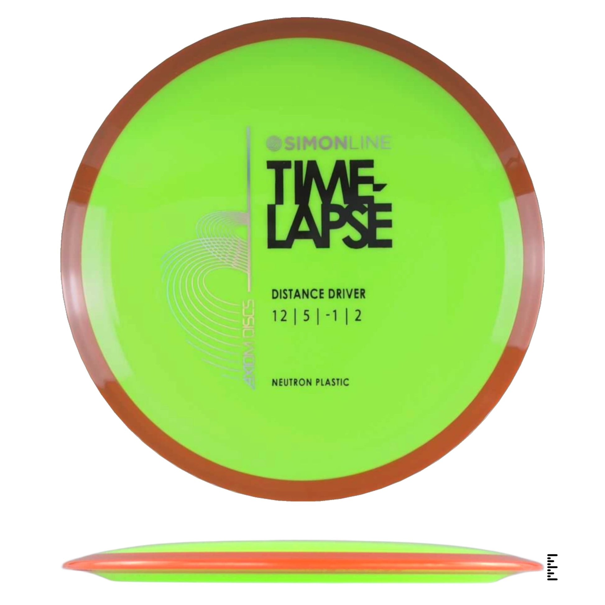 Axiom Discs Simon Line Neutron Time - Lapse - Fluorescent Yellow / Dark Orange - Powergrip USA