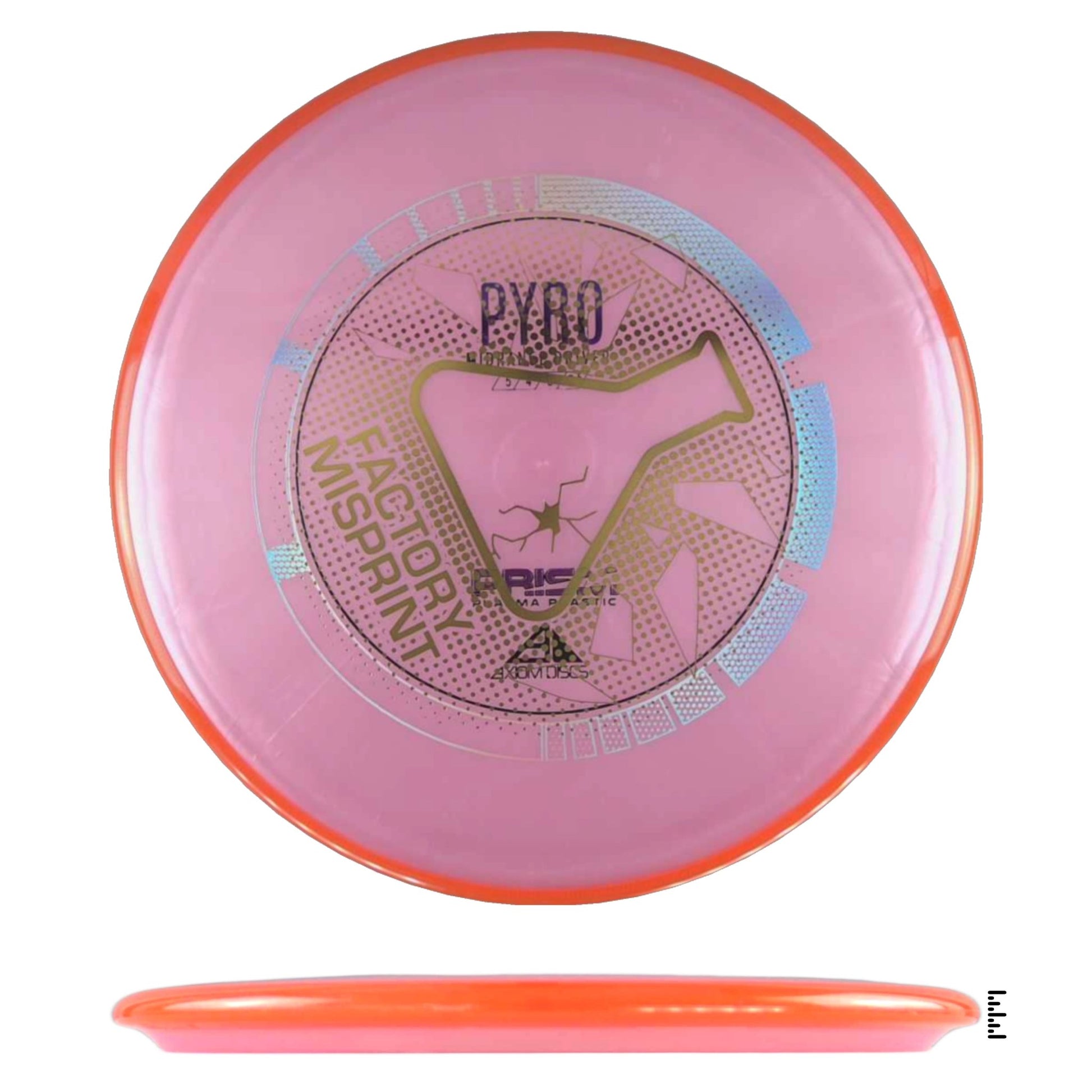 Axiom Discs Prism Plasma Pyro Factory Misprint - Pink / Orange - Powergrip USA