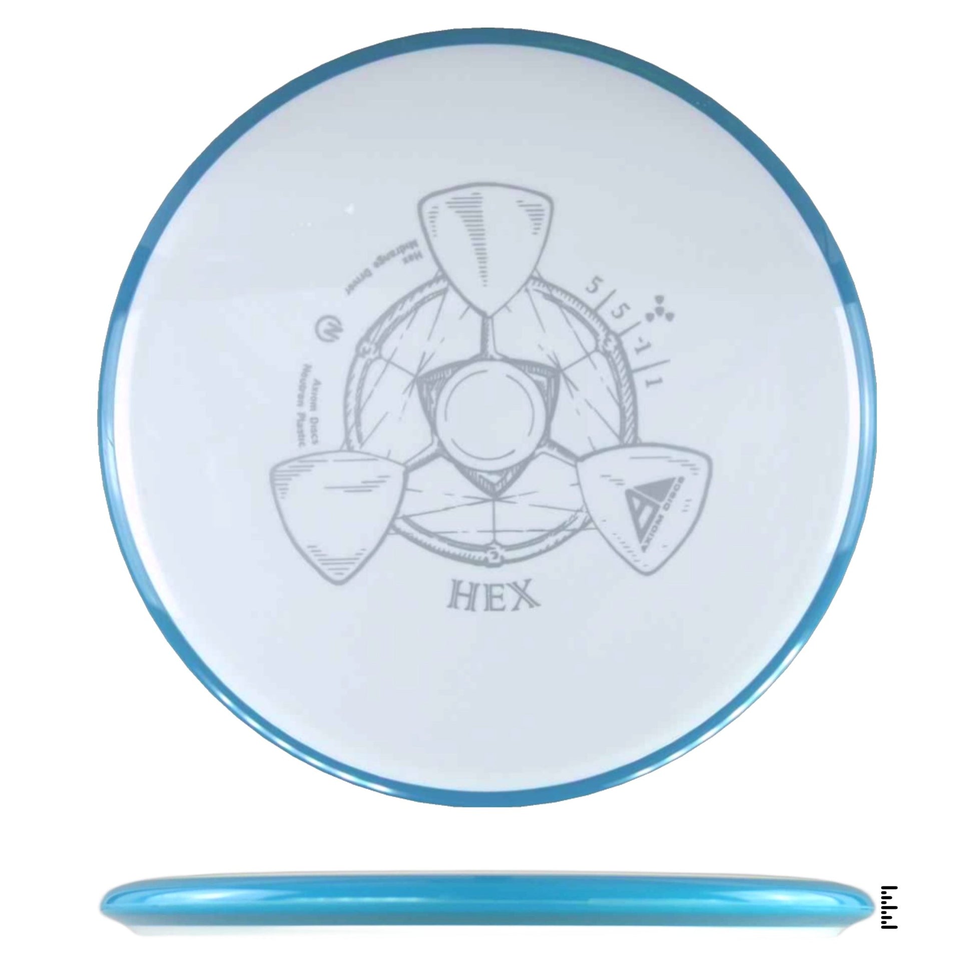 Axiom Discs Neutron Hex - White / Dark Turquoise - Powergrip USA