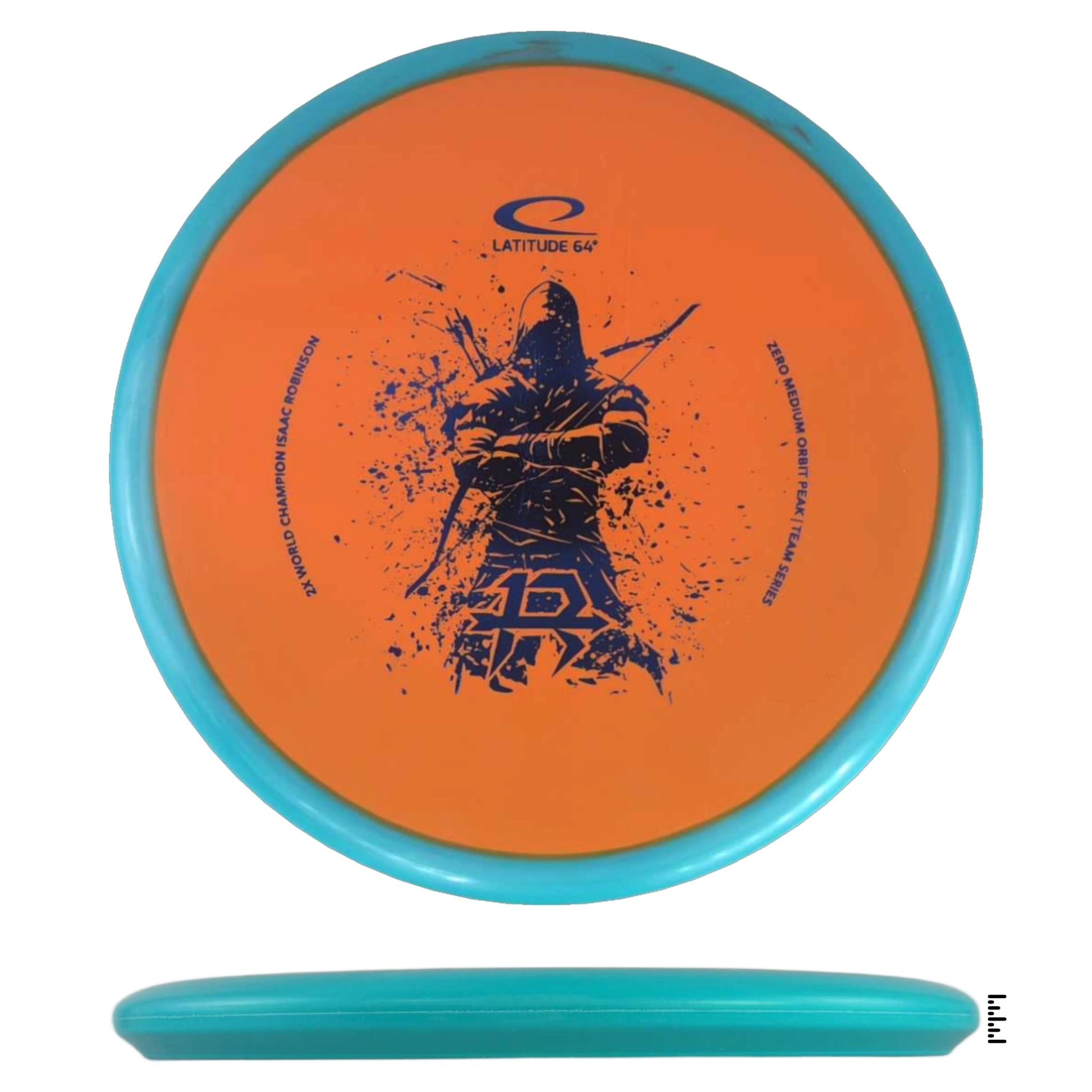 Zero Medium Orbit Peak - Isaac Robinson Team Series 2025 - Orange / Turquoise - Powergrip USA