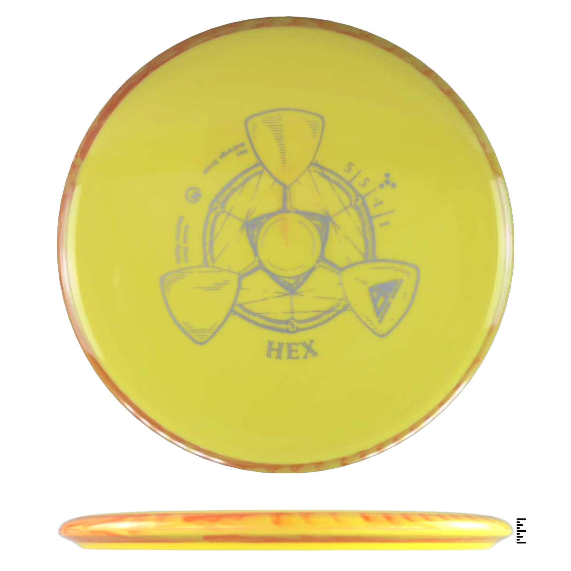 Axiom Discs Neutron Hex - Yellow / Orange - Powergrip USA