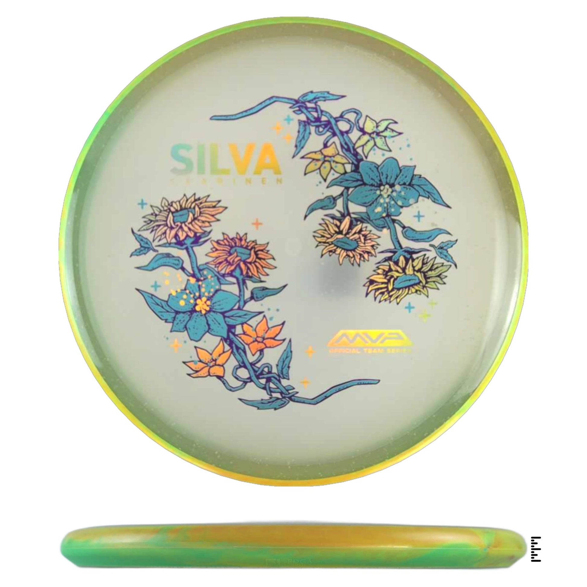 Particle Glow Proton Soft Proxy Silva Saarinen Team Series - Forest Stars - Clear / Light Green - Powergrip USA