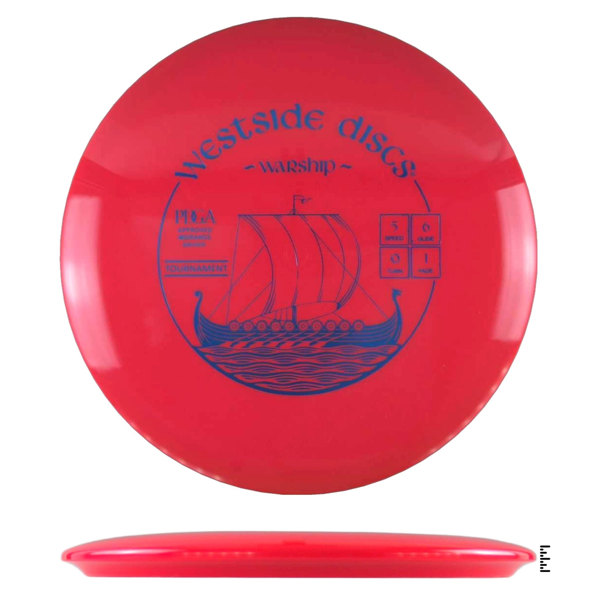 Westside Discs Tournament Warship - Red - Powergrip USA