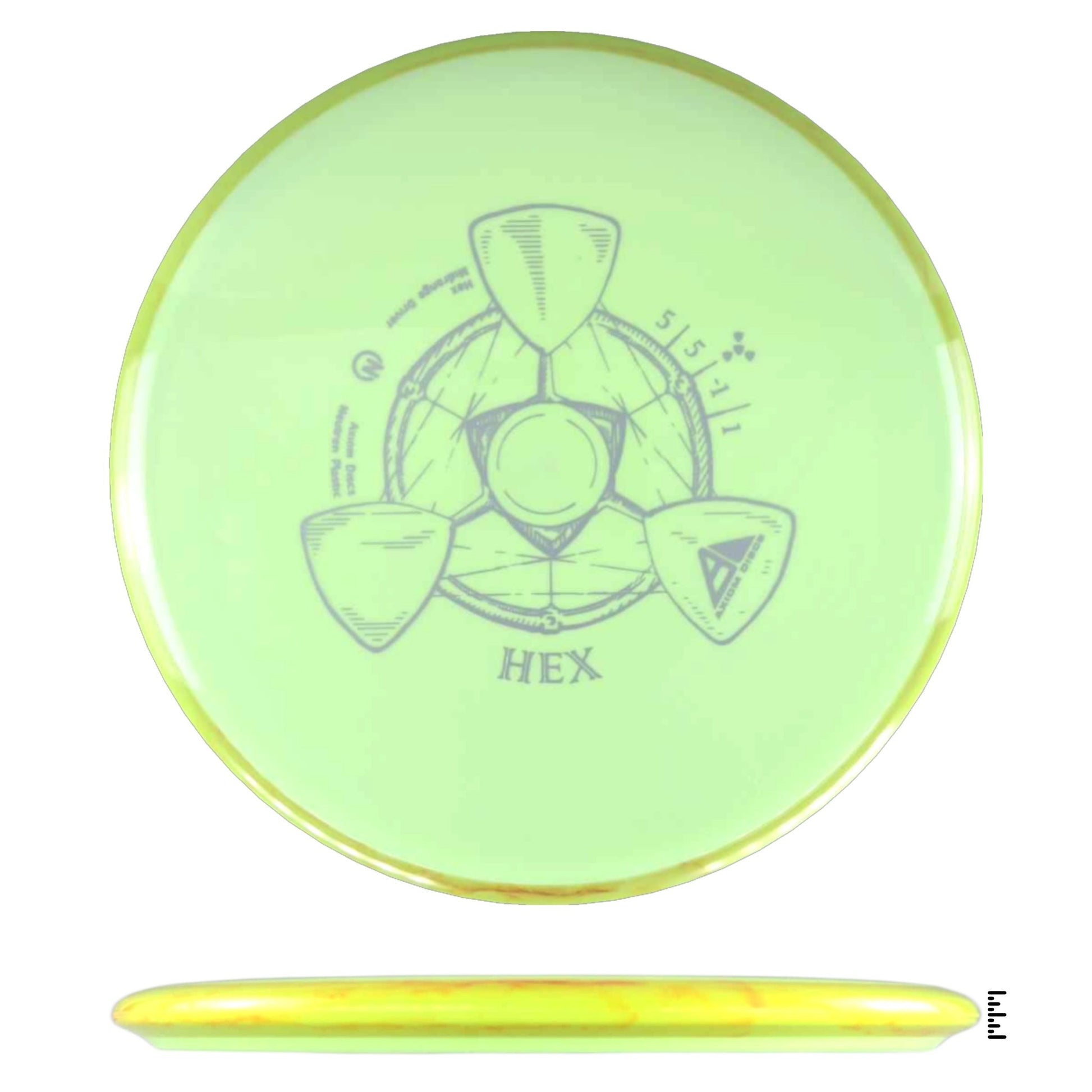Axiom Discs Neutron Hex - Light Green / Fluorescent Yellow - Powergrip USA