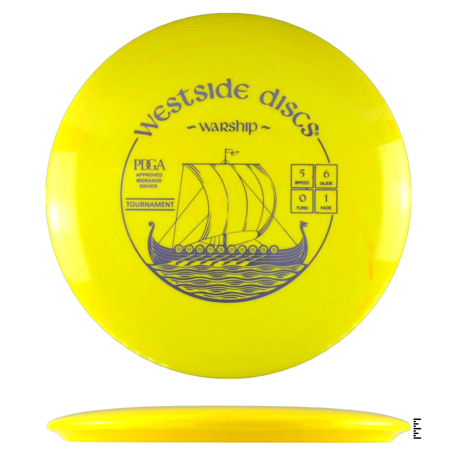 Westside Discs Tournament Warship - Yellow - Powergrip USA
