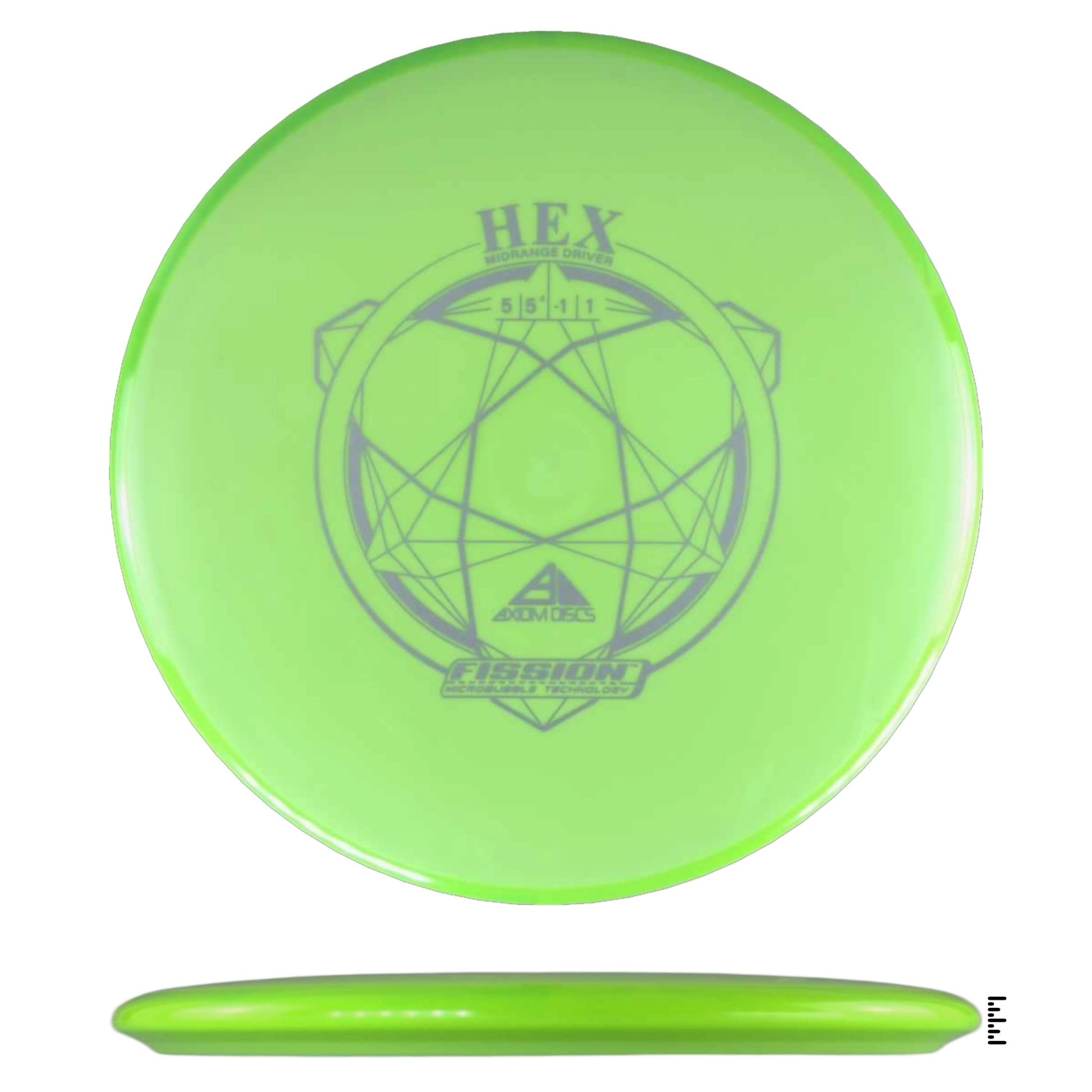 Axiom Discs Fission Hex - Light Green / Lime - Powergrip USA