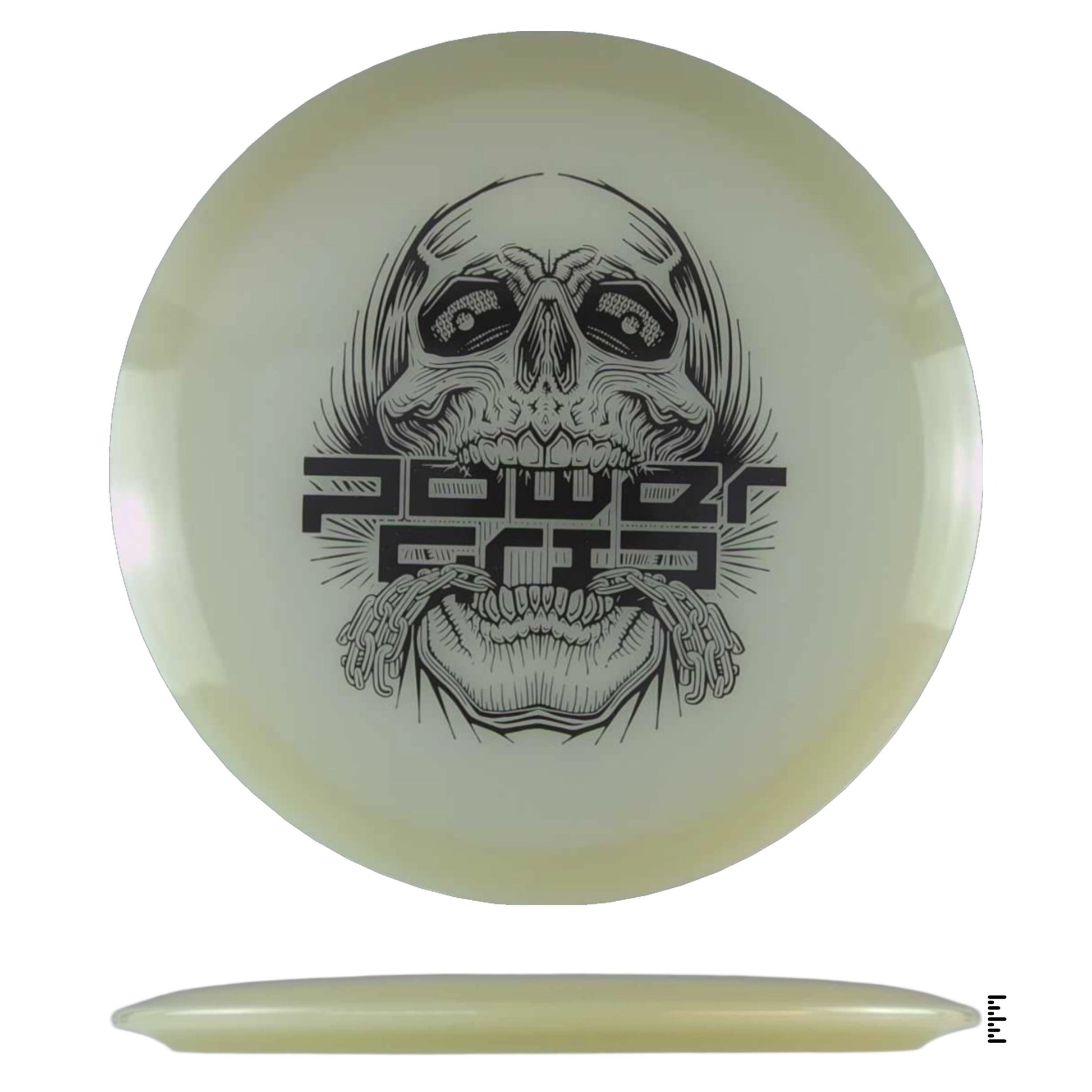 Climo Disc Golf 5x Glow Streak - Skull Stamp - Glow - Powergrip USA