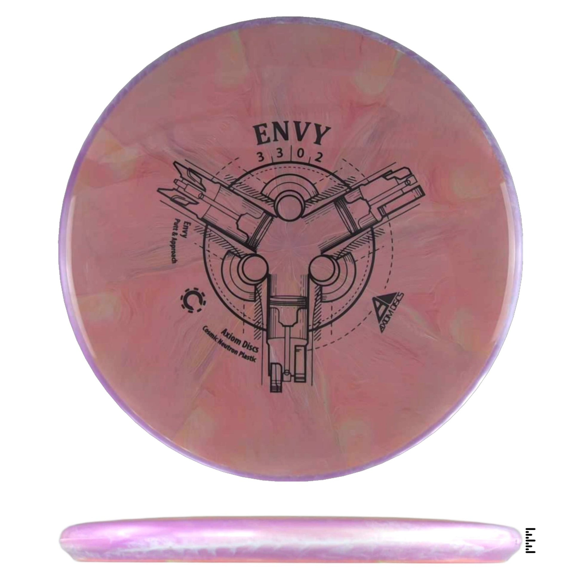 Axiom Discs Cosmic Neutron Envy - Peach / Plum - Powergrip USA